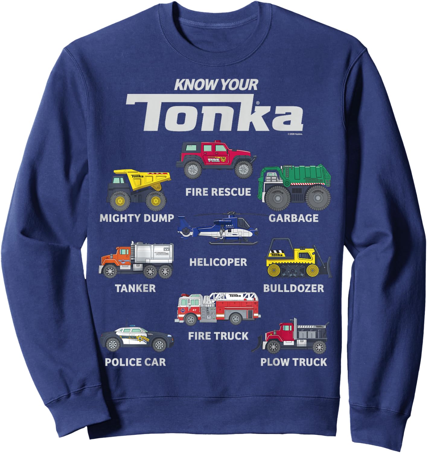 Tonka Know Your Tonka Trucks Vehicle Textbook Sweatshirt - Sweatshirt | Navy