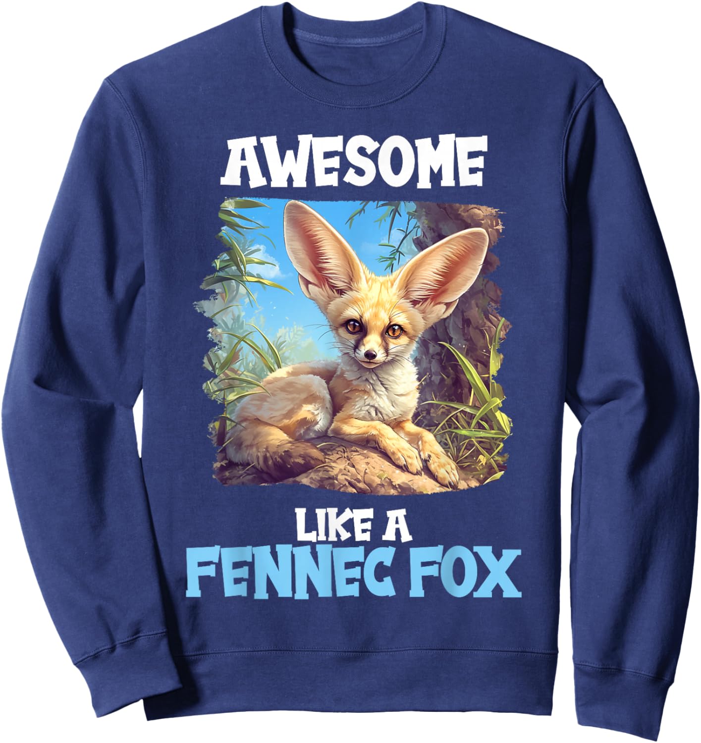 Fennec Foxes Fennec Fox Sweatshirt - Sweatshirt | Navy