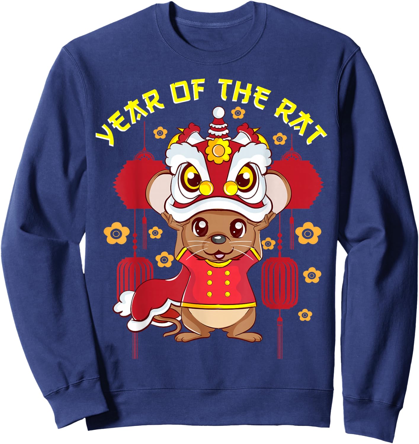 Year Of The Rat Shirt Chinese New Year 2020 Lion Dance Sweatshirt - Sweatshirt | Navy