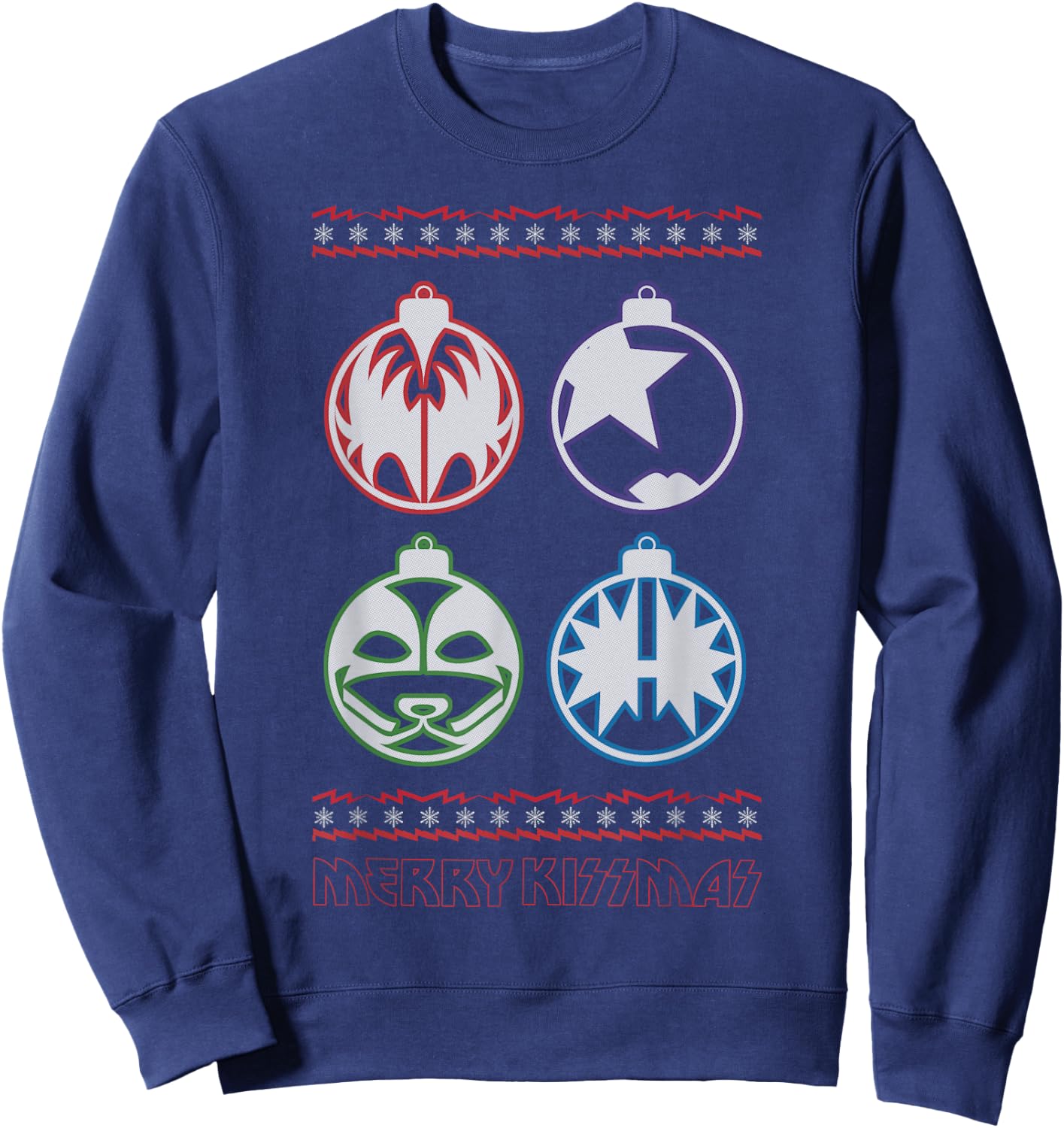 KISS - Rockin Around The KISSmas Tree Sweatshirt - Sweatshirt | Navy