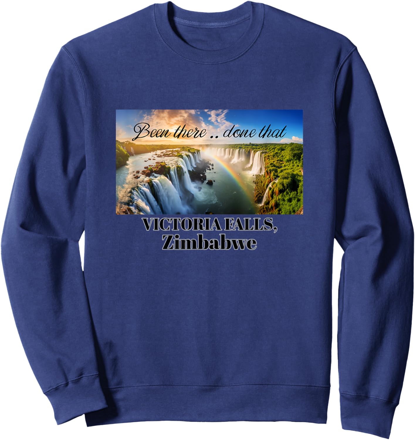 Victoria Falls - Zimbabwe Travel Lover Design Sweatshirt - Sweatshirt | Navy