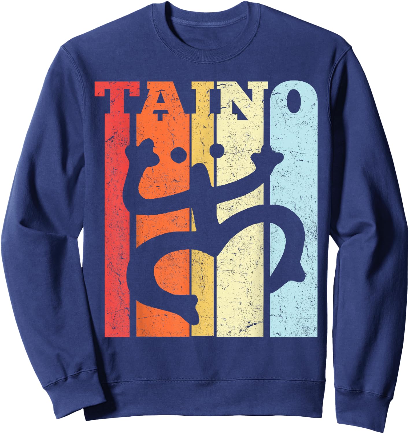 Coqui Vintage Puerto Rico Frog Vintage Boricua Taino Sweatshirt - Sweatshirt | Navy