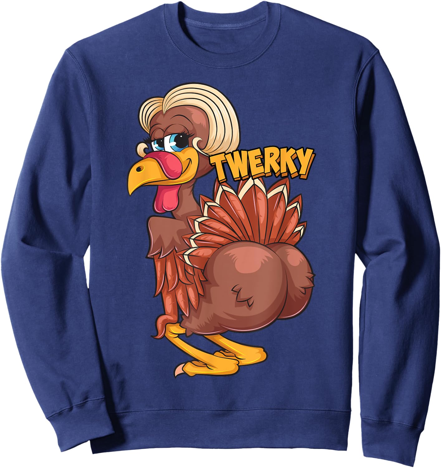 Funny Twerky Dance Cute Love Twerk Dancing Thanksgiving Gift Sweatshirt - Sweatshirt | Navy