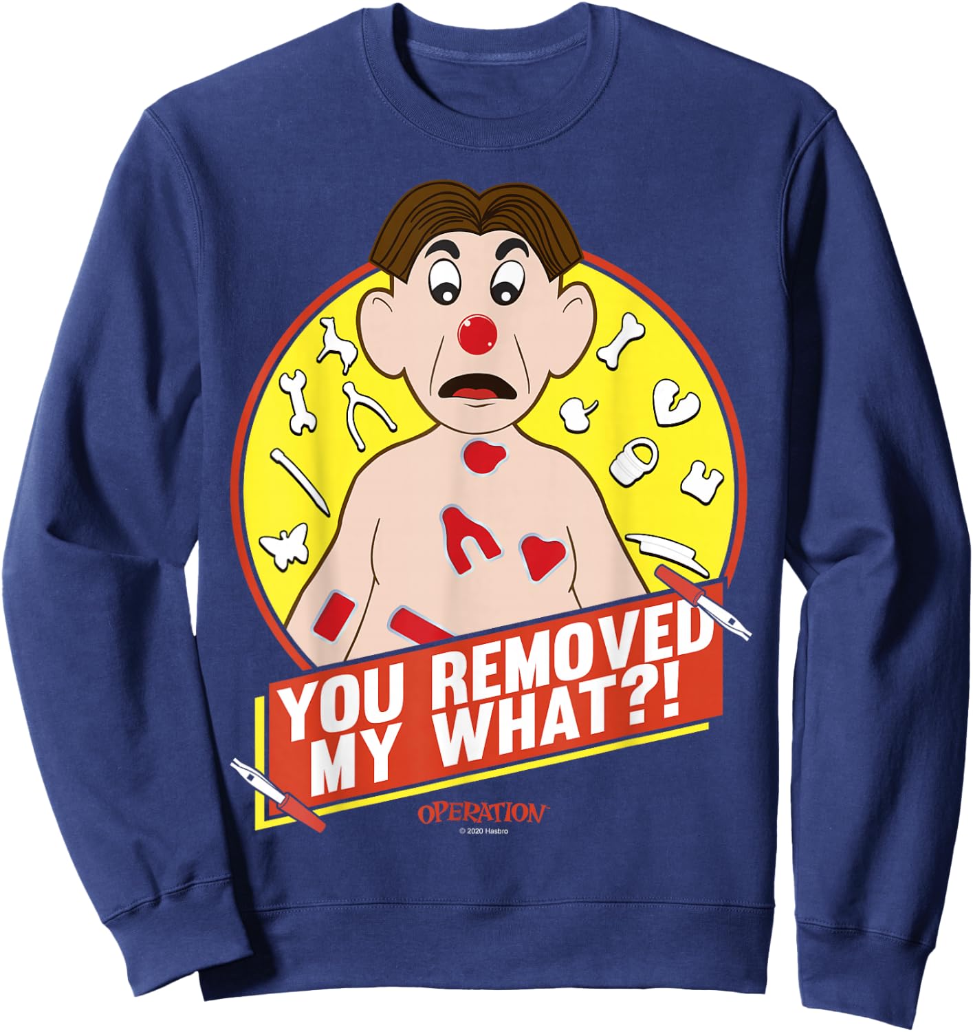 Operation Cavity Sam You Removed My What?! logo Sweatshirt - Sweatshirt | Navy