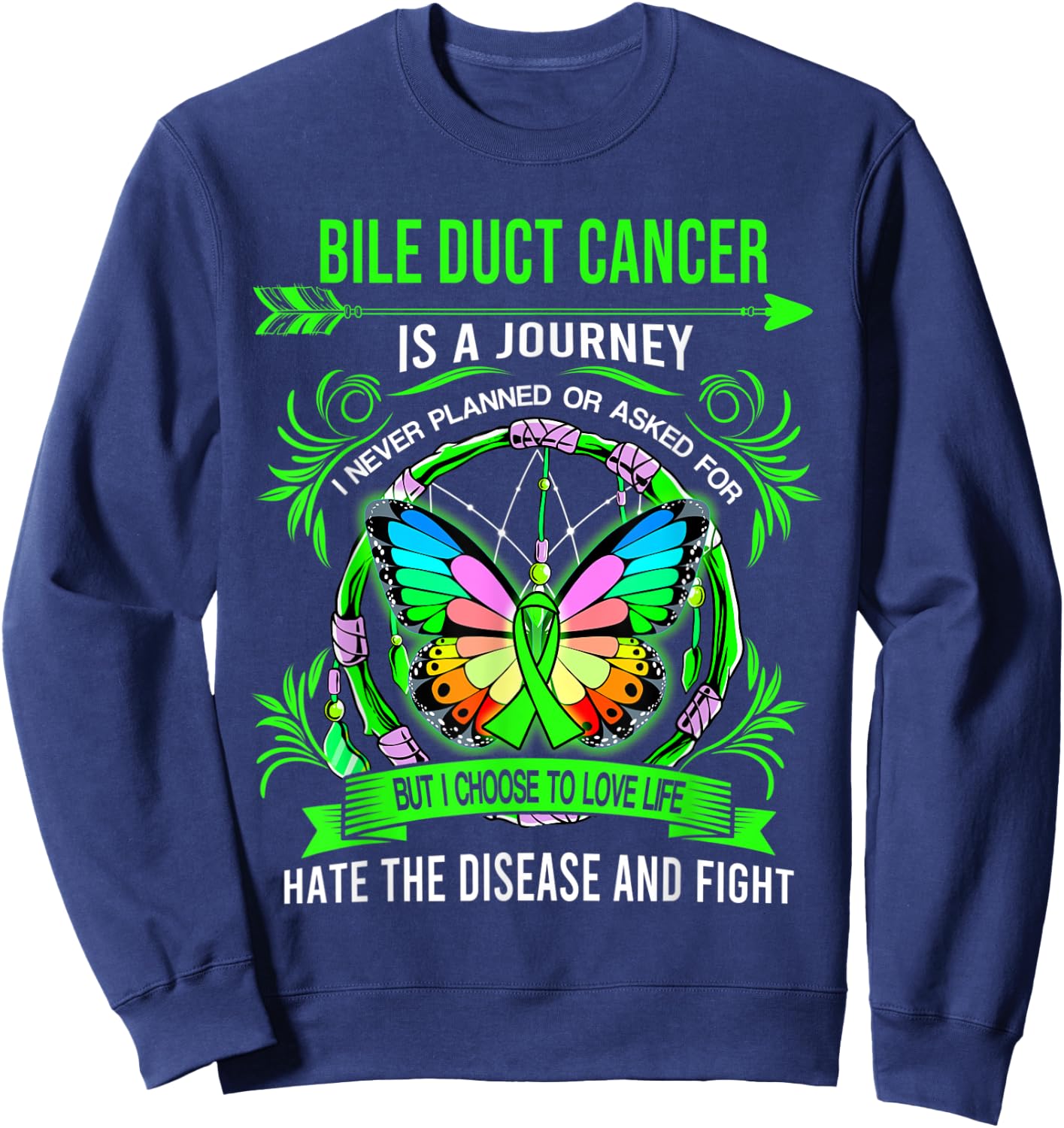 Bile Duct Cancer is a journey I never planed Sweatshirt - Sweatshirt | Navy