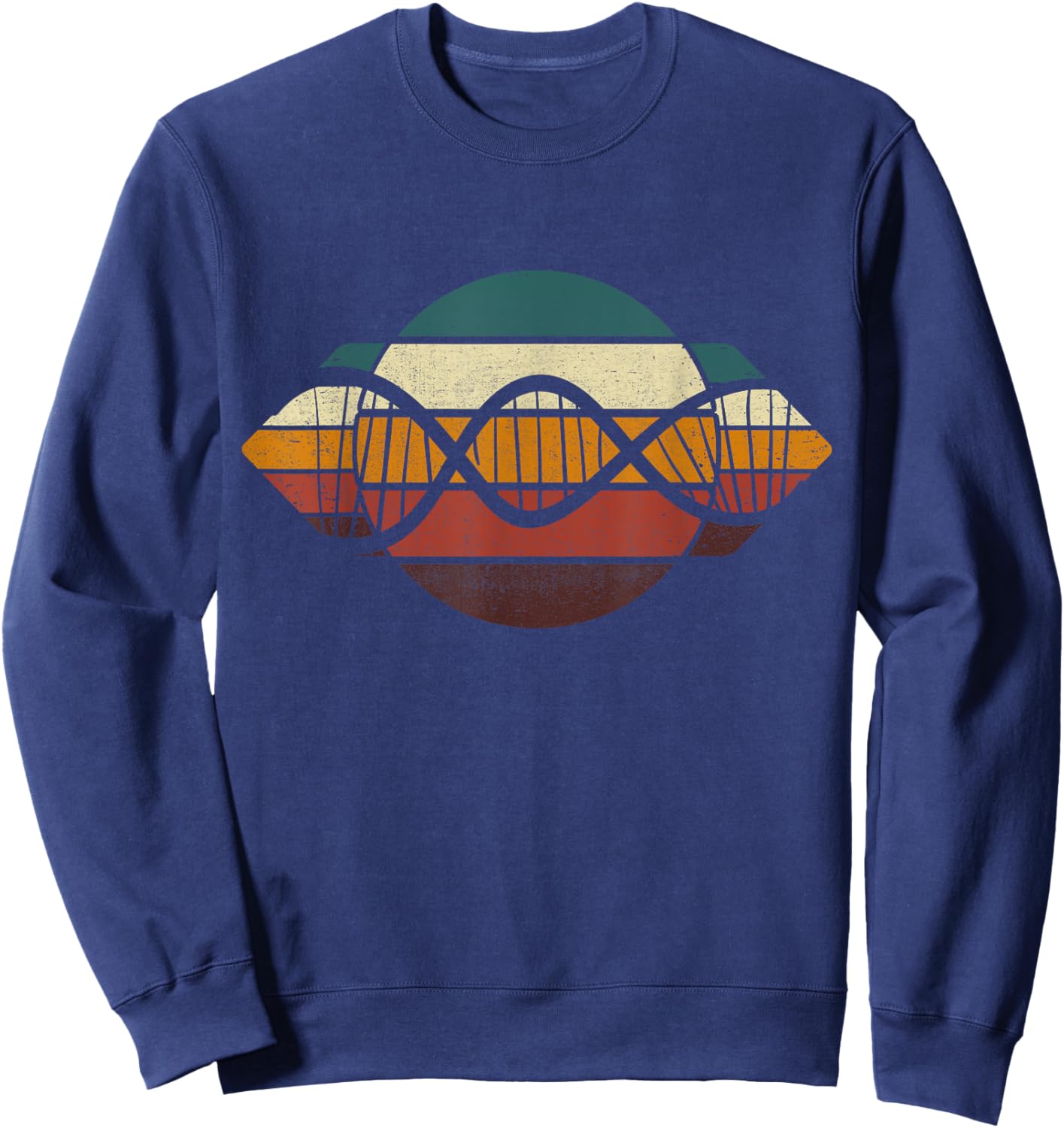 Biochemist Vintage Biochemistry Microbiologist Retro DNA Sweatshirt - Sweatshirt | Navy