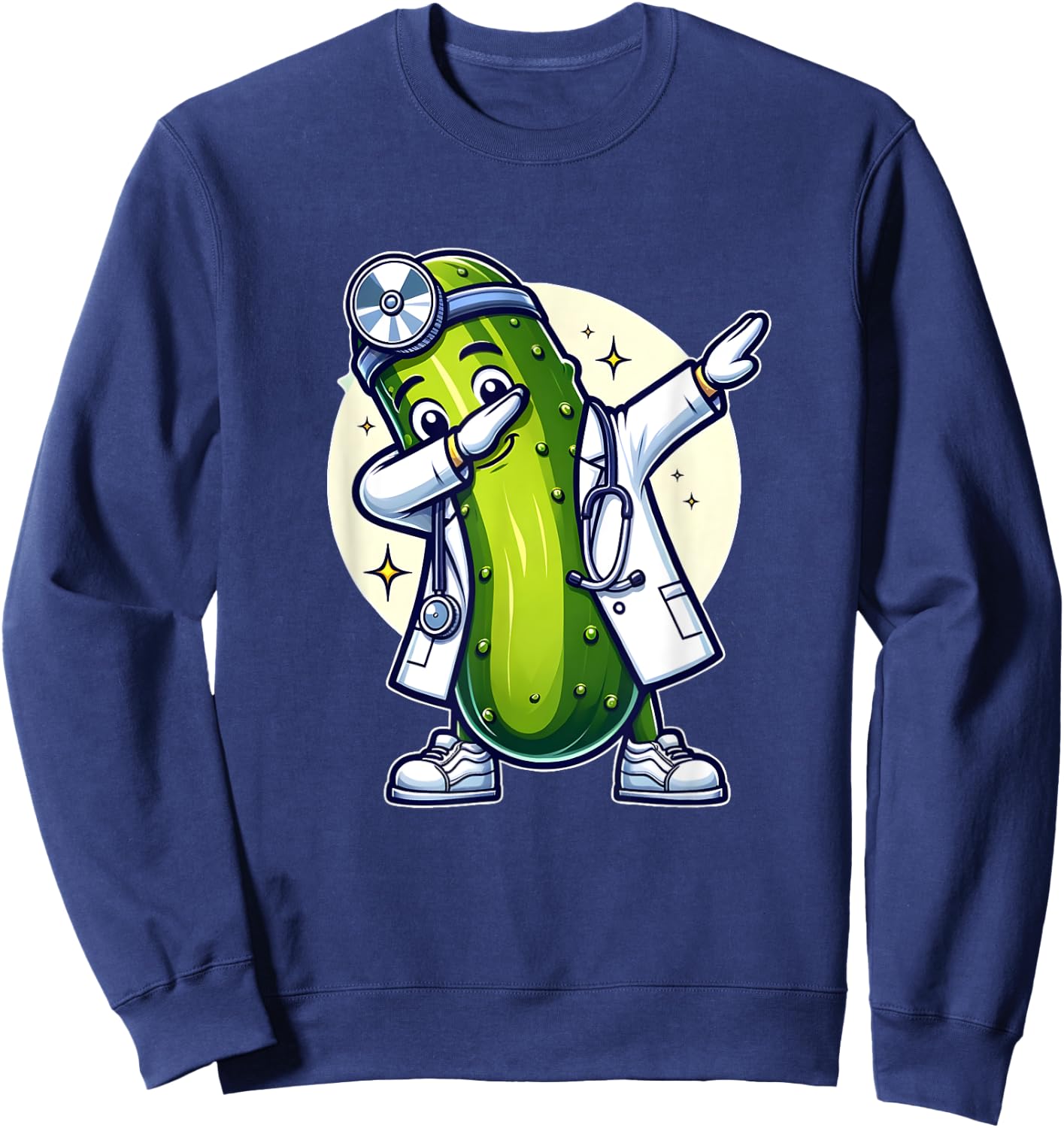 Dabbing Pickle Fun Medical Doctor Sweatshirt - Sweatshirt | Navy