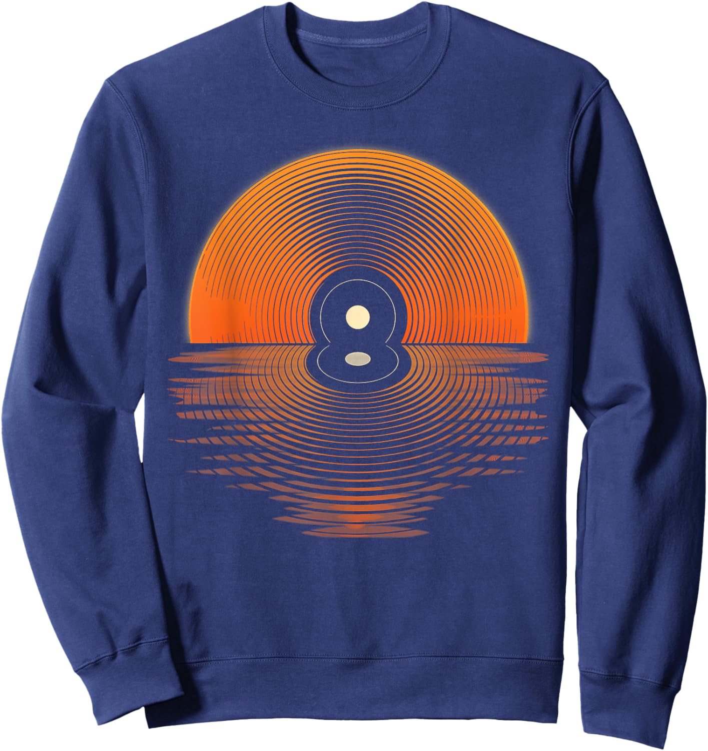 Funny Vinyl Record Art Women Disc Jockey Vinyl Lover Sweatshirt - Sweatshirt | Navy