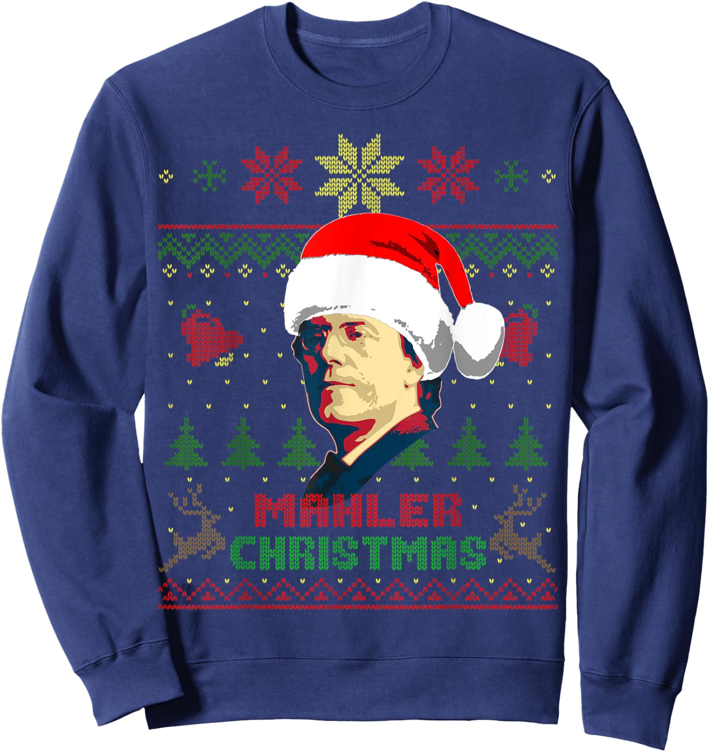 Gustav Mahler Funny Christmas Sweatshirt - Sweatshirt | Navy