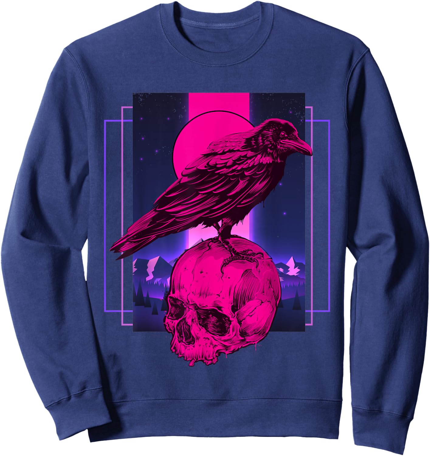 Skull Raven Sweatshirt - Sweatshirt | Navy