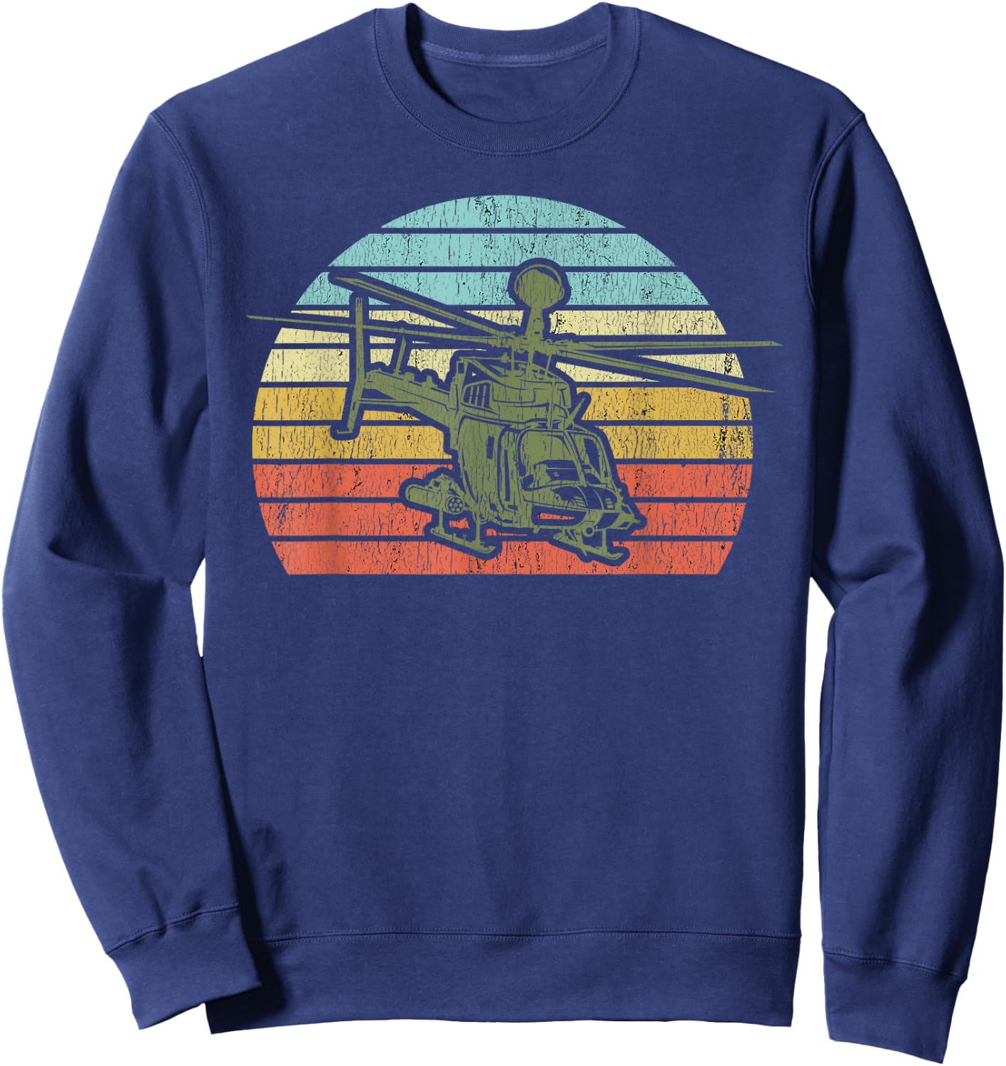 OH-58D Kiowa Warrior Helicopter Pilot Vintage Military Vet Sweatshirt - Sweatshirt | Navy