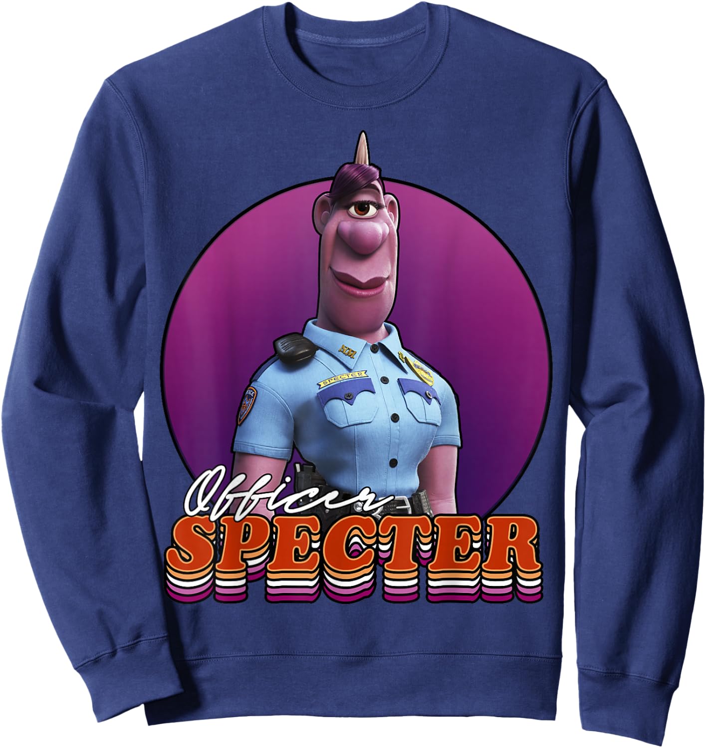 Disney Pixar Onward Officer Specter Portrait Sweatshirt - Sweatshirt | Navy