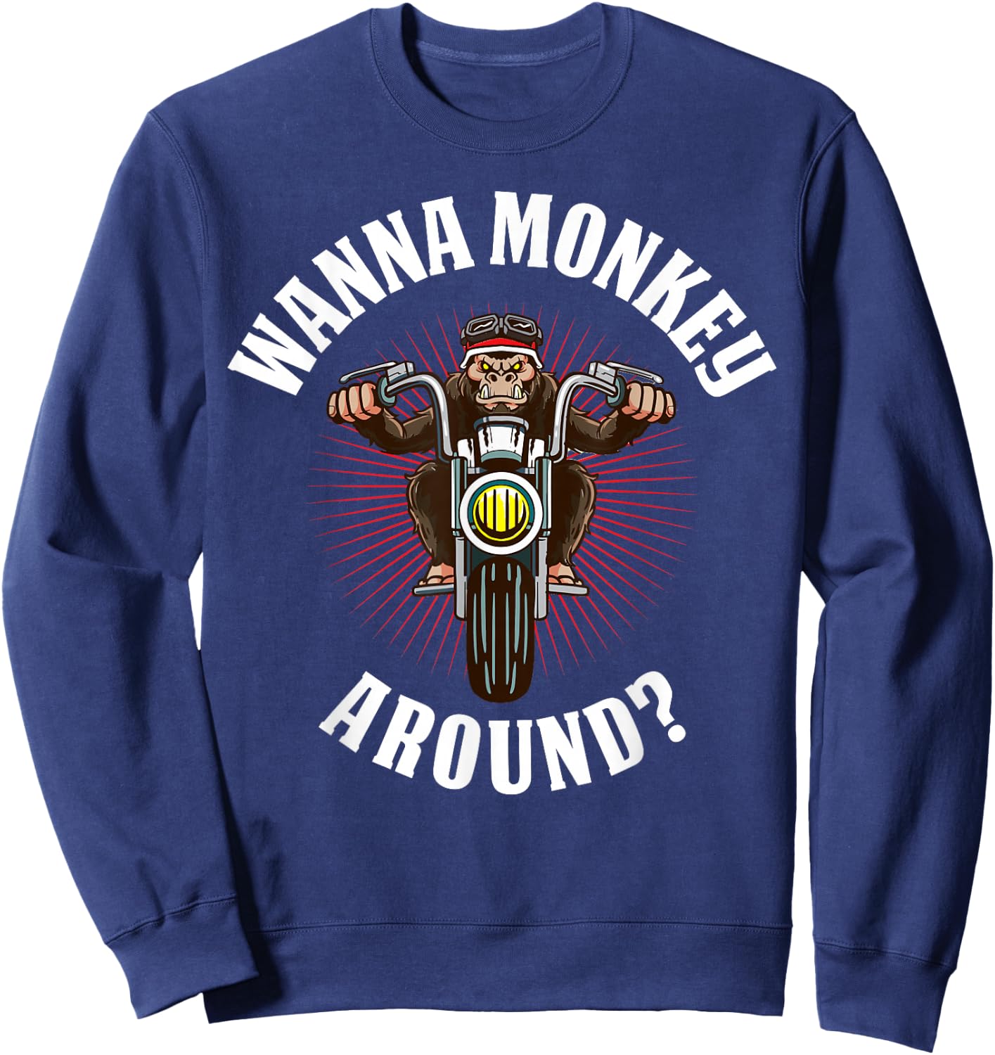 Monkey Motorcycle Sweatshirt - Sweatshirt | Navy