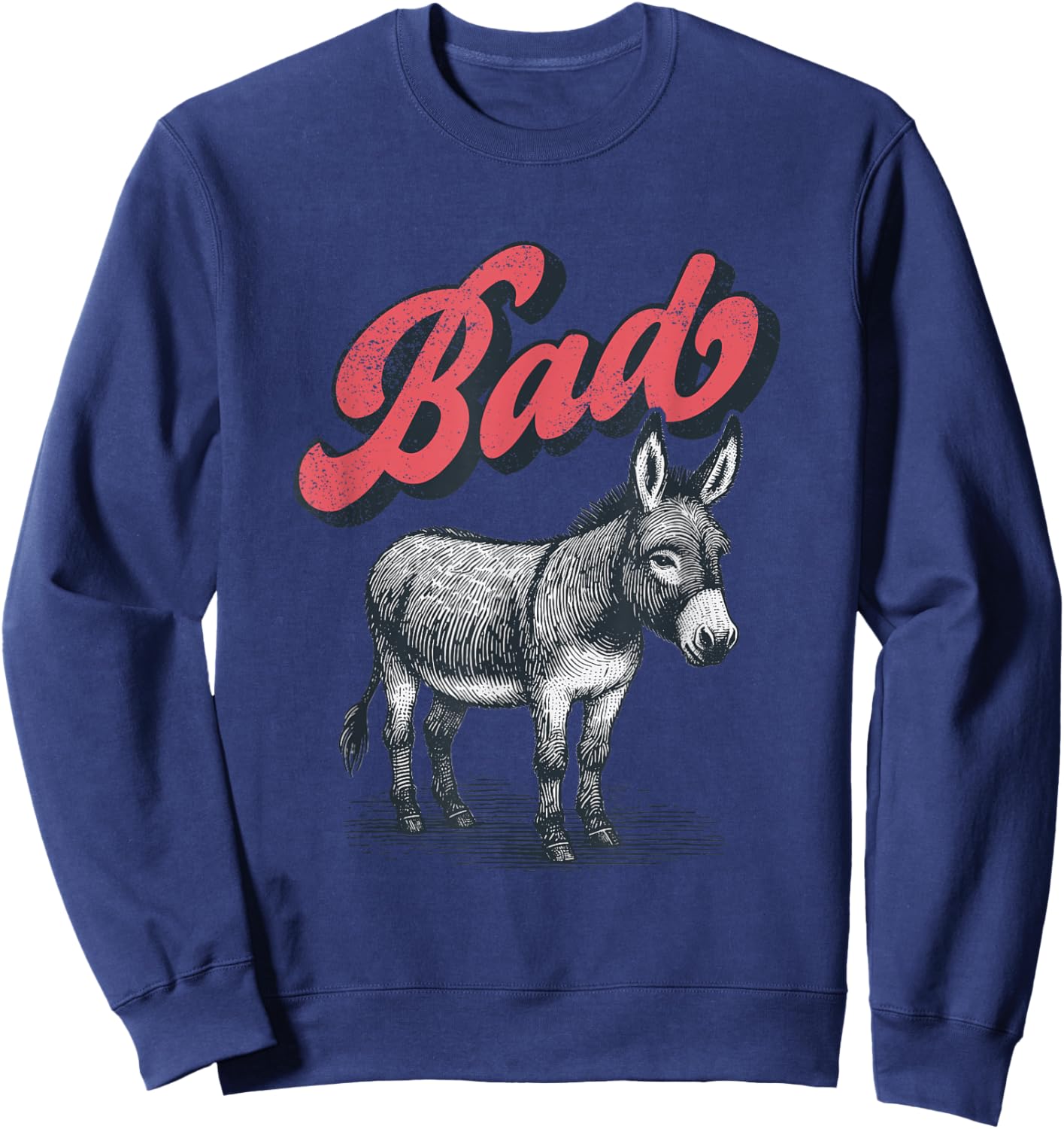 Bad Donkey donkey cute donkey animal animals animal lover Sweatshirt - Sweatshirt | Navy