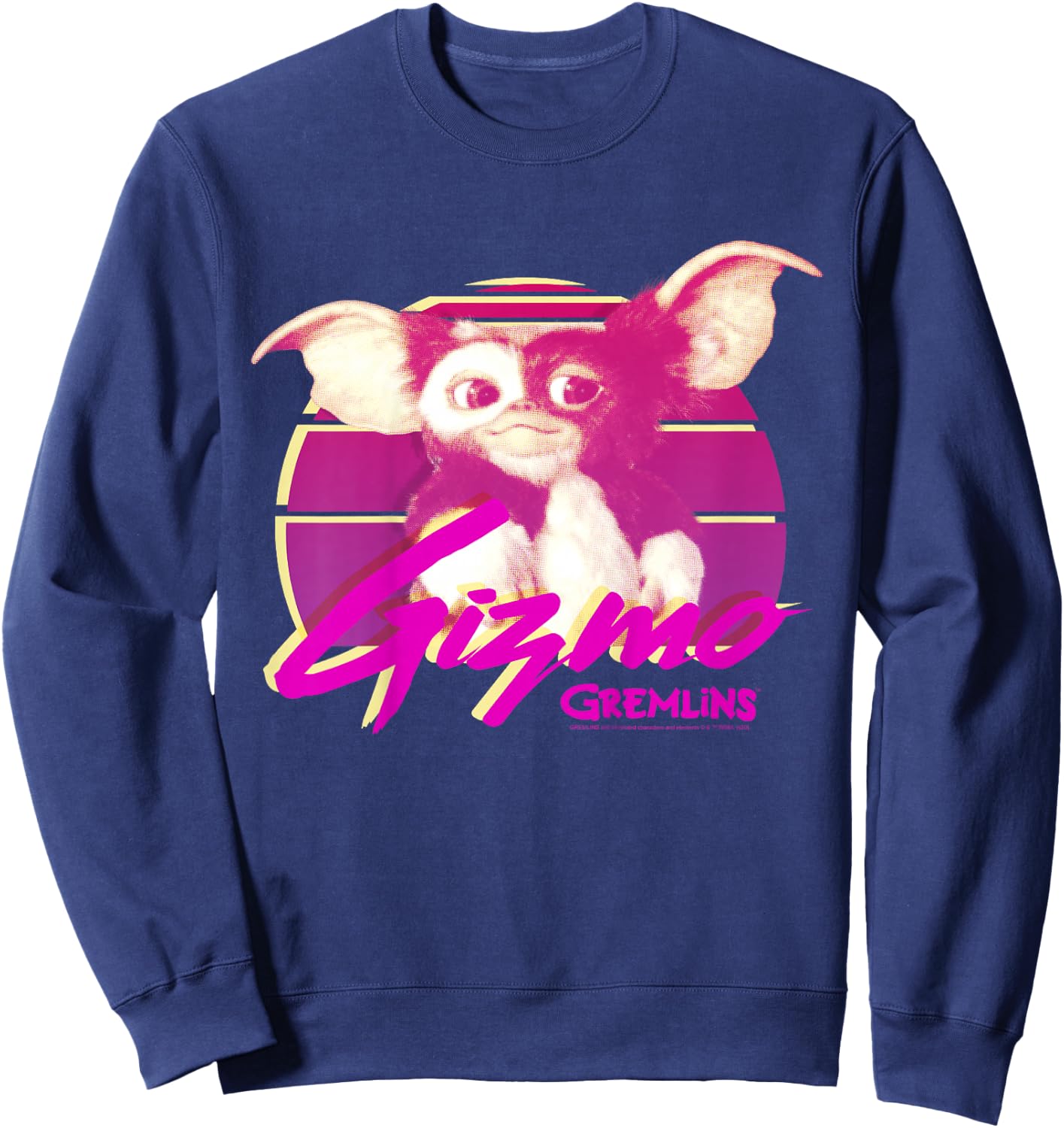 Kids Gremlins Gizmo Retro Portrait Sweatshirt - Sweatshirt | Navy
