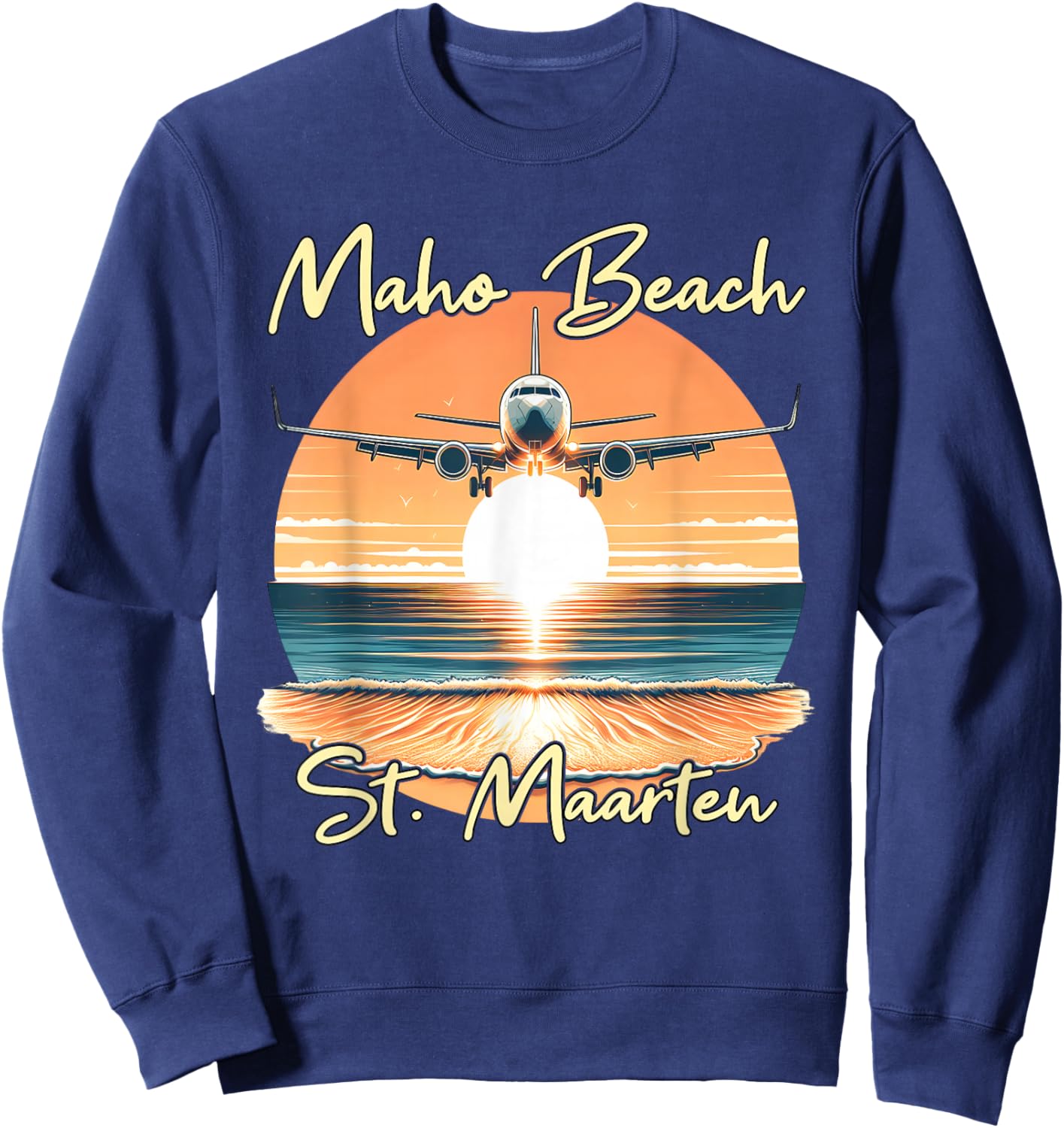 Maho Beach St. Maarten Sweatshirt - Sweatshirt | Navy