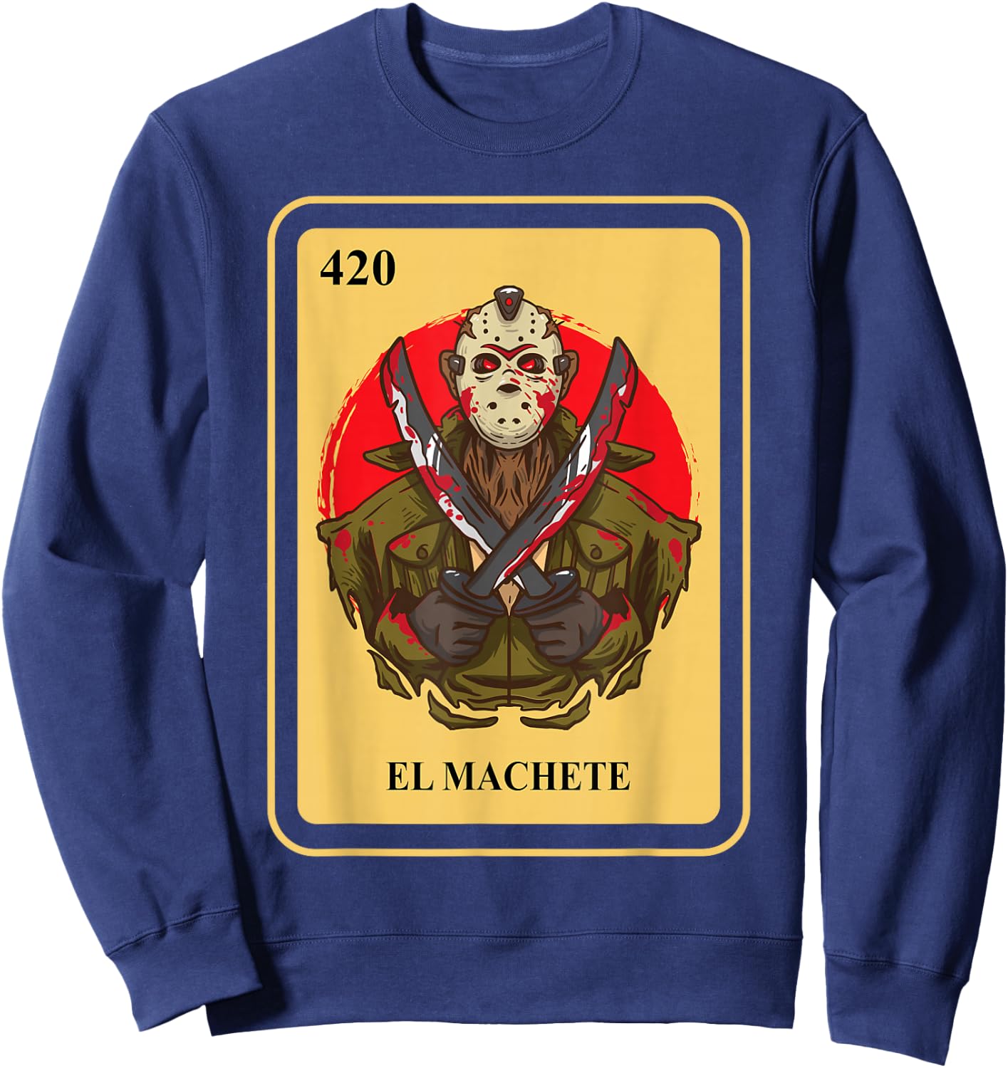 Mexican El Machete traditional Bingo Card game Sweatshirt - Sweatshirt | Navy