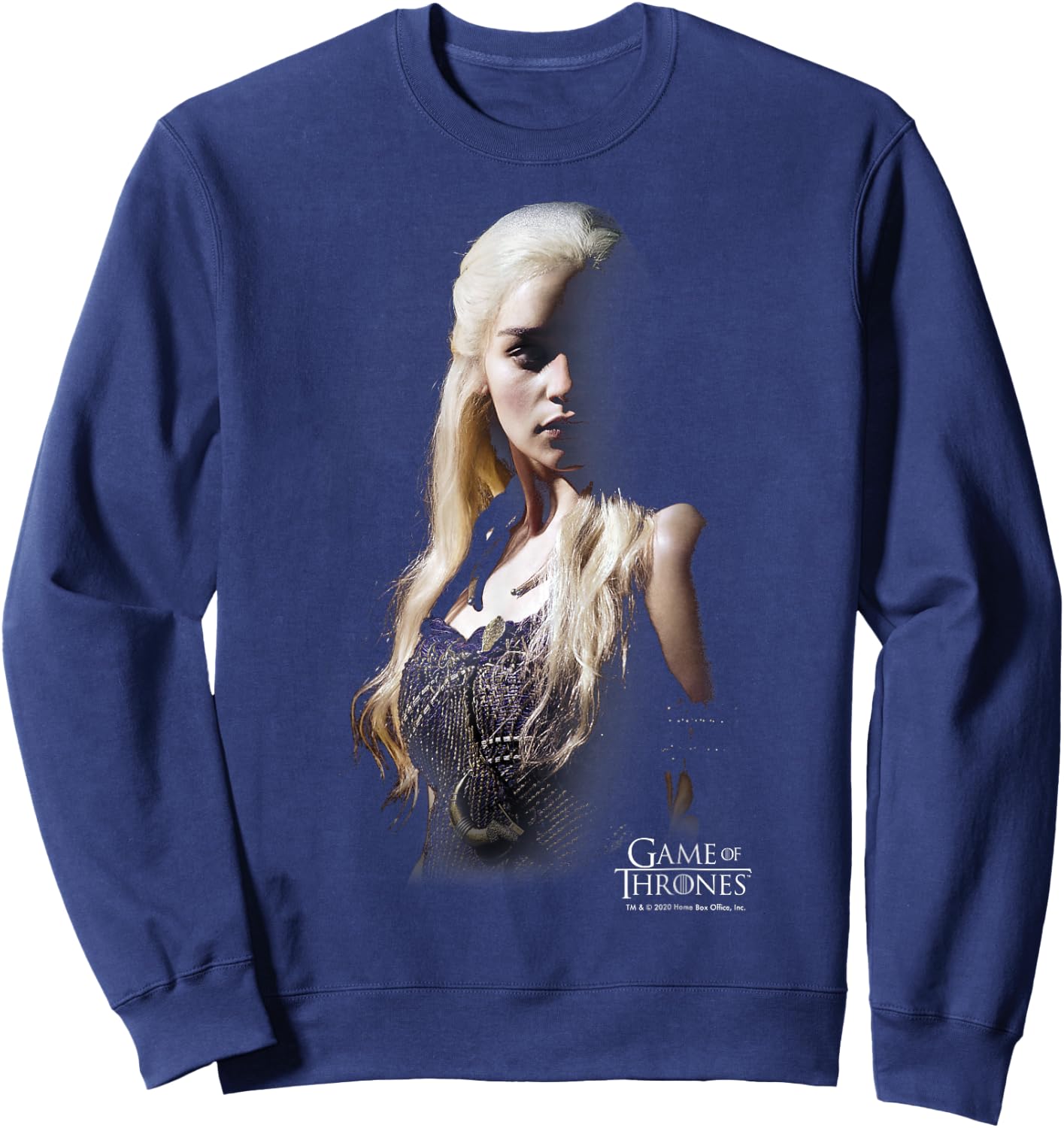 Game Of Thrones Daenerys Targaryen Dark Portrait Sweatshirt - Sweatshirt | Navy