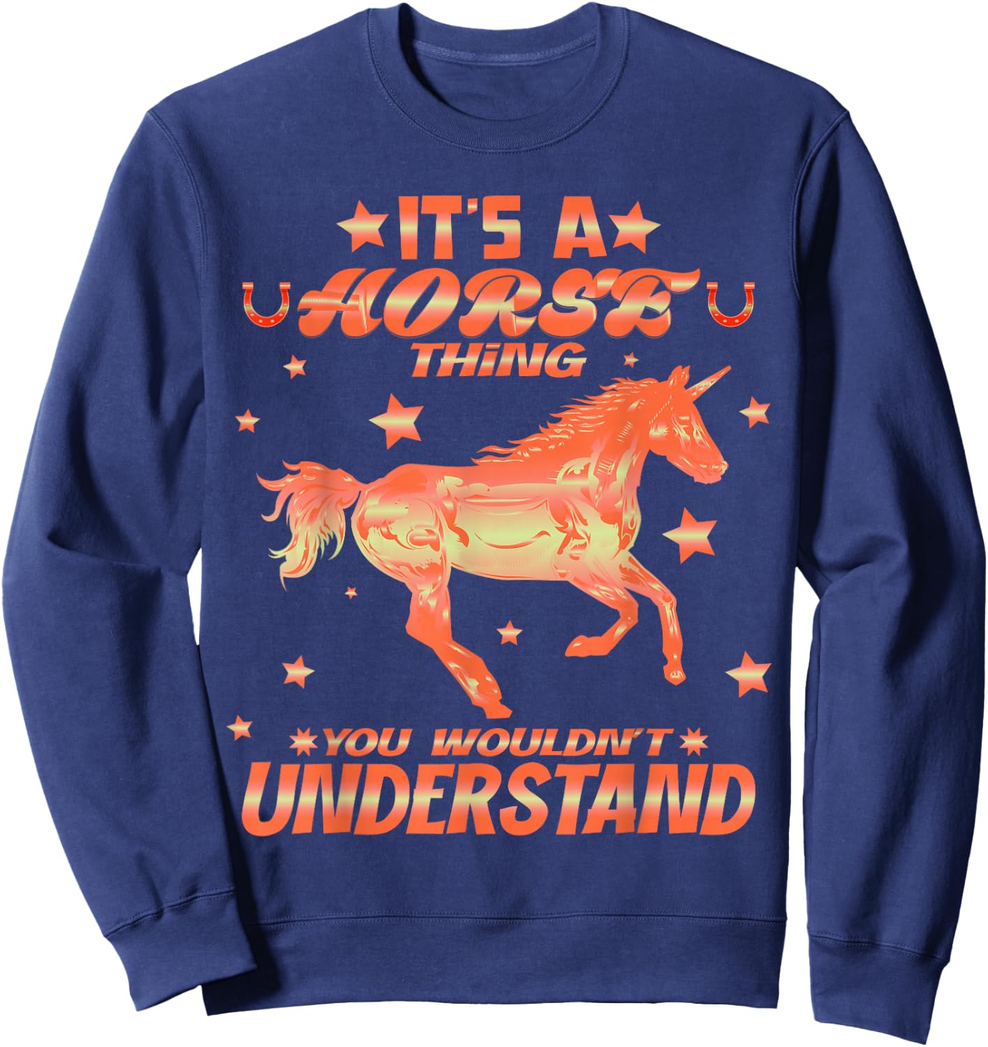 Horse Rider | Equestrian | Horse Girl | Horse Lover Sweatshirt - Sweatshirt | Navy