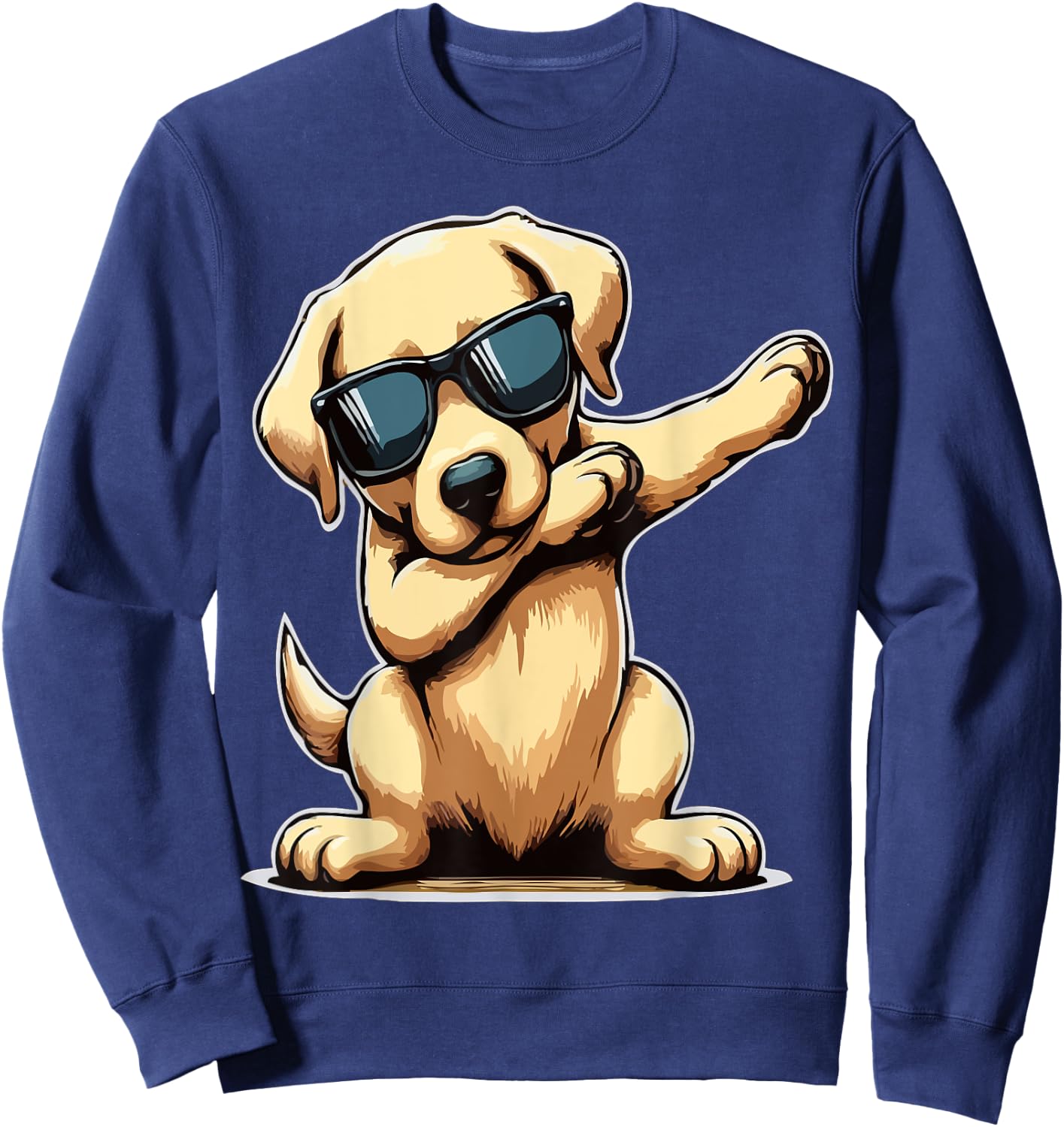 Hip Hop Dance Dabbing Labrador Retriever Dog Dab Women Kids Sweatshirt - Sweatshirt | Navy