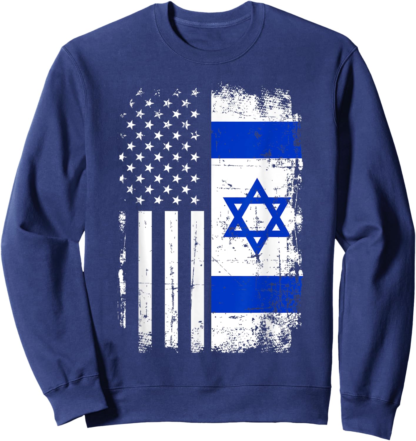 Israel USA flag Sweatshirt - Sweatshirt | Navy
