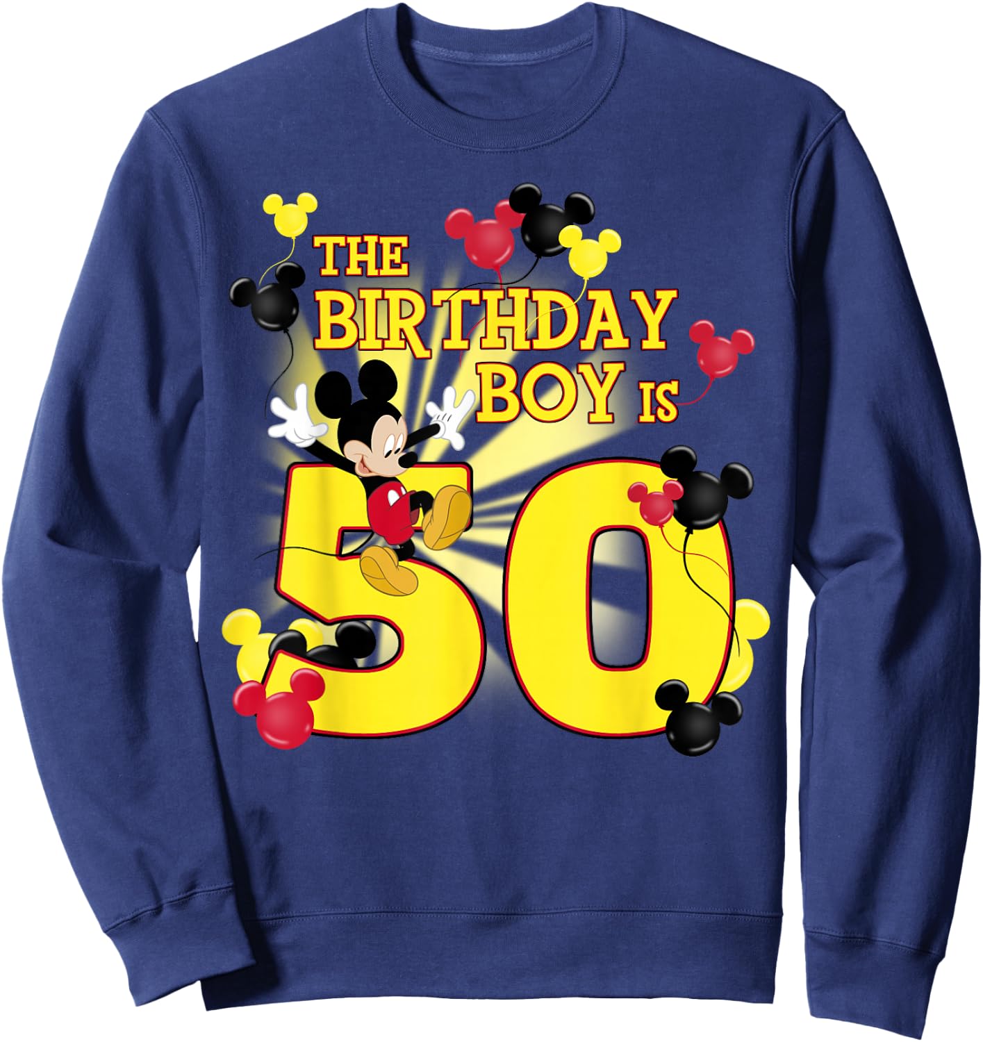 Disney Mickey and Friends Mickey 50th Birthday Boy Sweatshirt - Sweatshirt | Navy