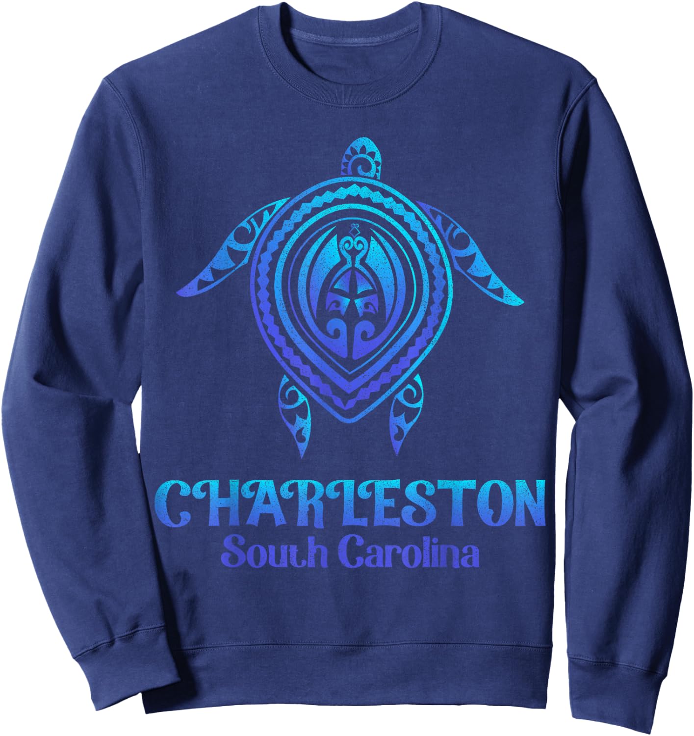 Charleston South Carolina Beach Charleston SC Sea Turtle Men Women Kids Sweatshirt - Sweatshirt | Navy