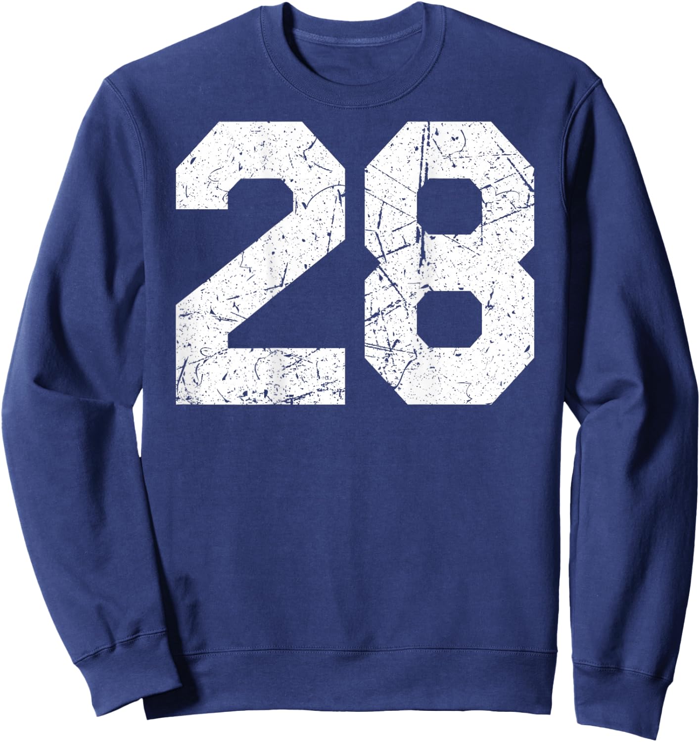 #28 Jersey Uniform Varsity Sports Number, 28th Birthday Sweatshirt - Sweatshirt | Navy