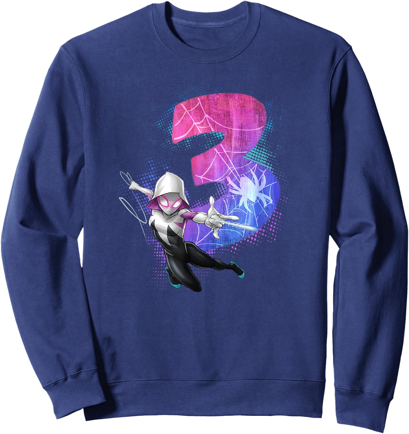 Marvel Ghost-Spider Gwen Stacy 3rd Birthday Graphic Sweatshirt - Sweatshirt | Navy