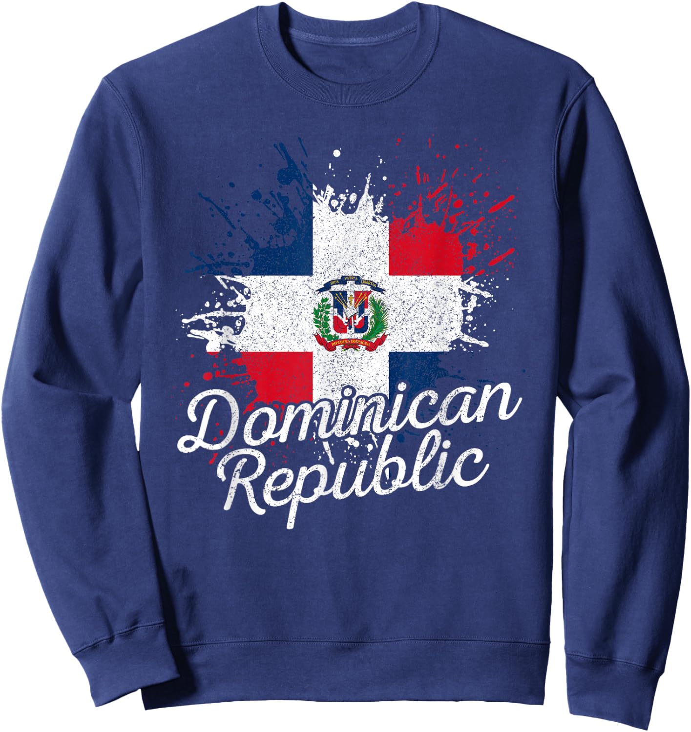 Dominican Republic Patriotic Dominican Flag Sweatshirt - Sweatshirt | Navy