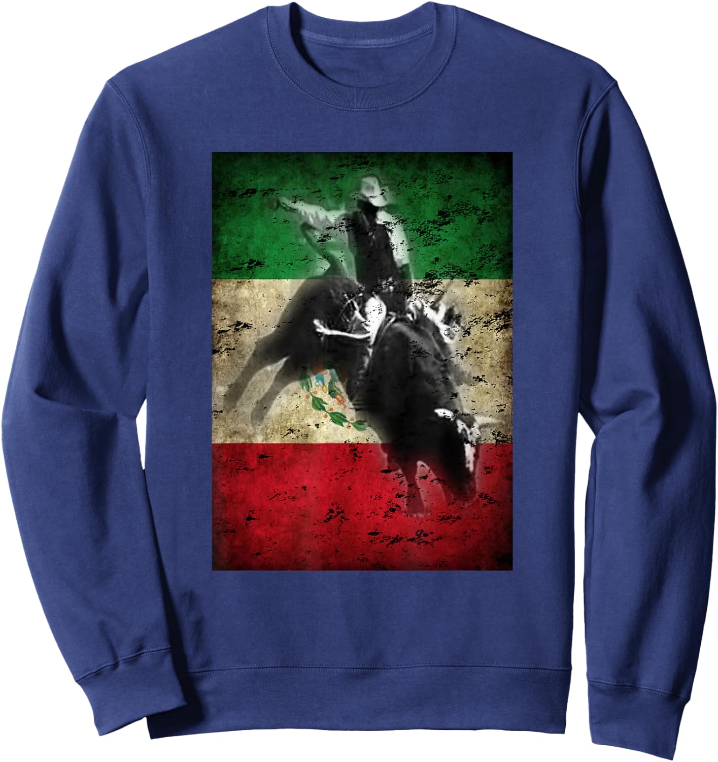 Mexico Bull Riding Ranch Rider Mexican Sweatshirt - Sweatshirt | Navy