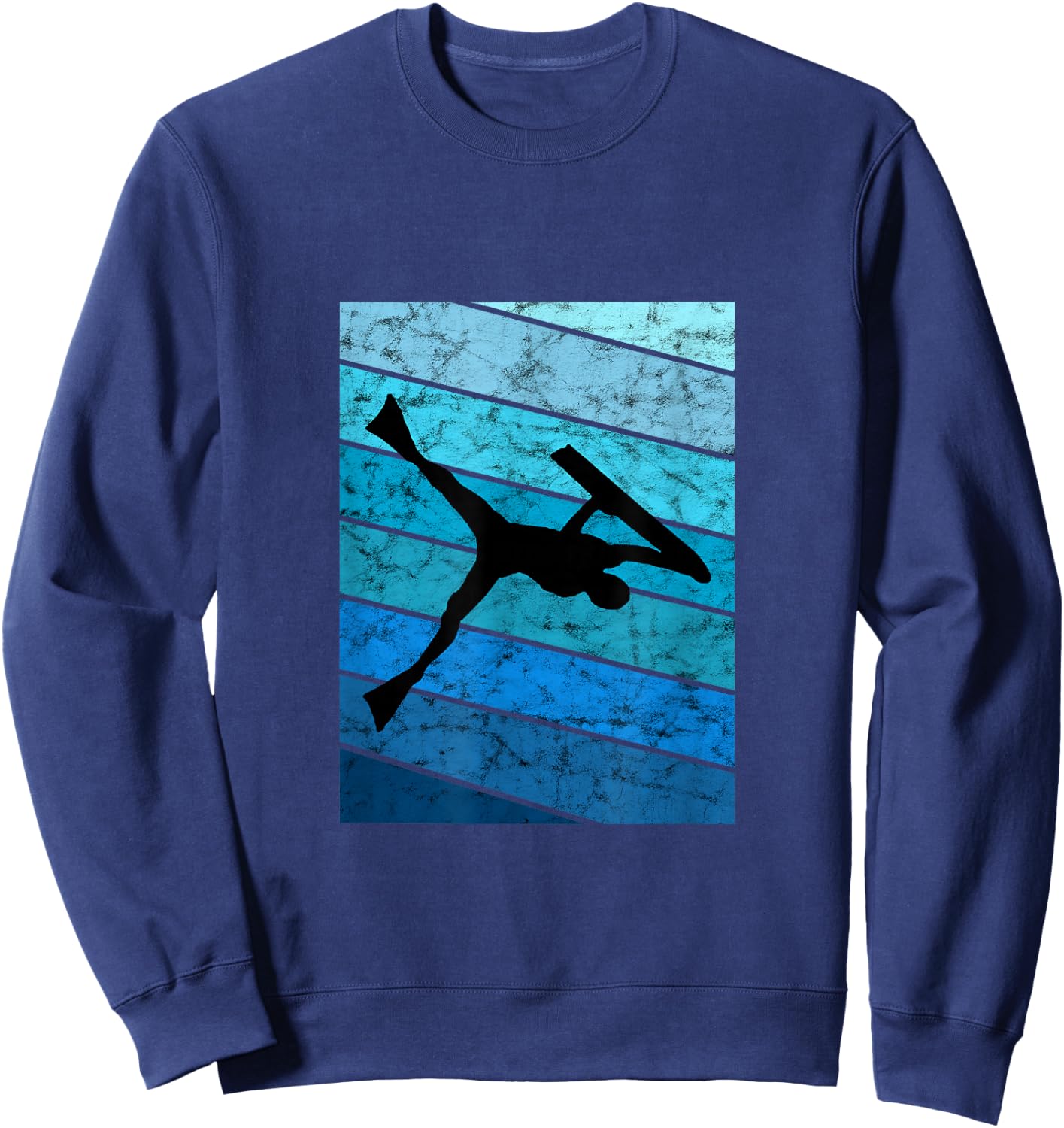 Bodyboarder Vintage Retro Ocean Bodyboard Surfer Surfing Sweatshirt - Sweatshirt | Navy