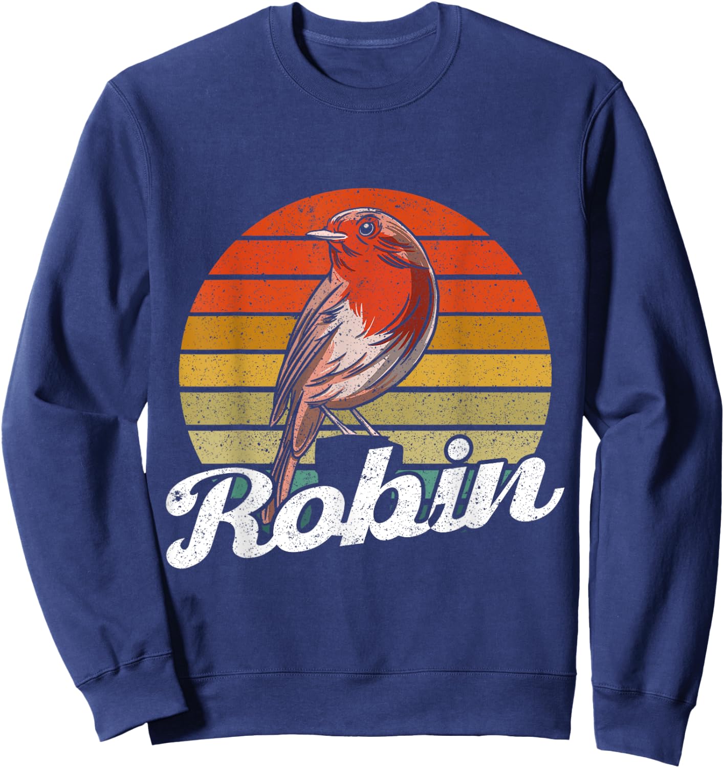 Robin bird design gift bird lover Sweatshirt - Sweatshirt | Navy