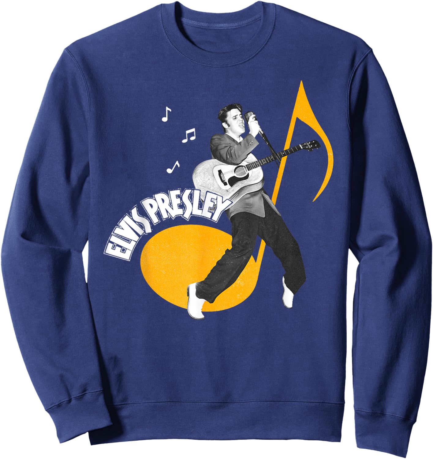 Elvis Presley Official Music Note Sweatshirt - Sweatshirt | Navy