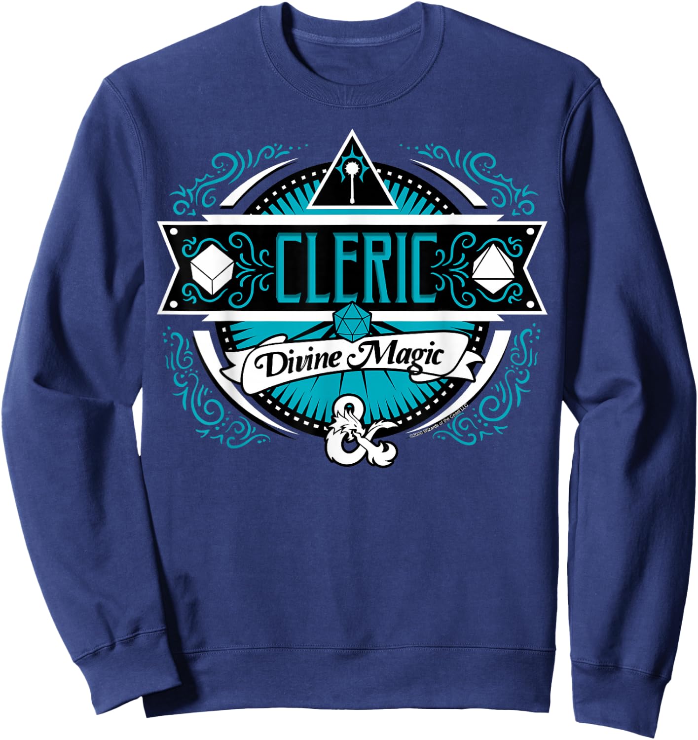 Dungeons & Dragons Cleric Divine Magic Logo Sweatshirt - Sweatshirt | Navy
