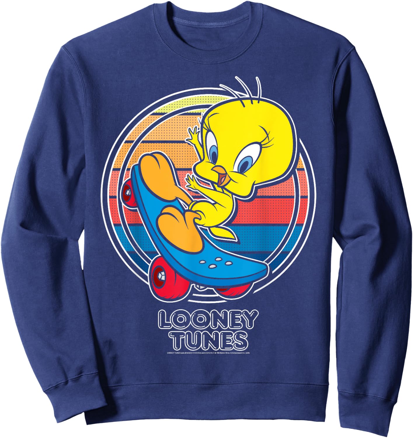 Looney Tunes Tweety Bird Skate Portrait Sweatshirt - Sweatshirt | Navy