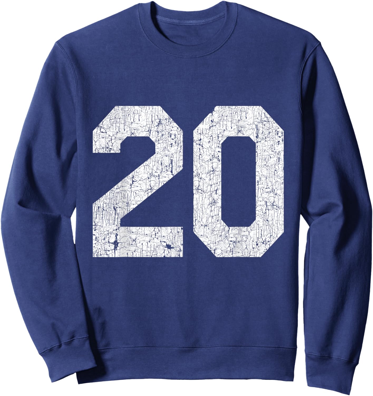 Jersey Uniform Number #20, 20th Birthday Sweatshirt - Sweatshirt | Navy