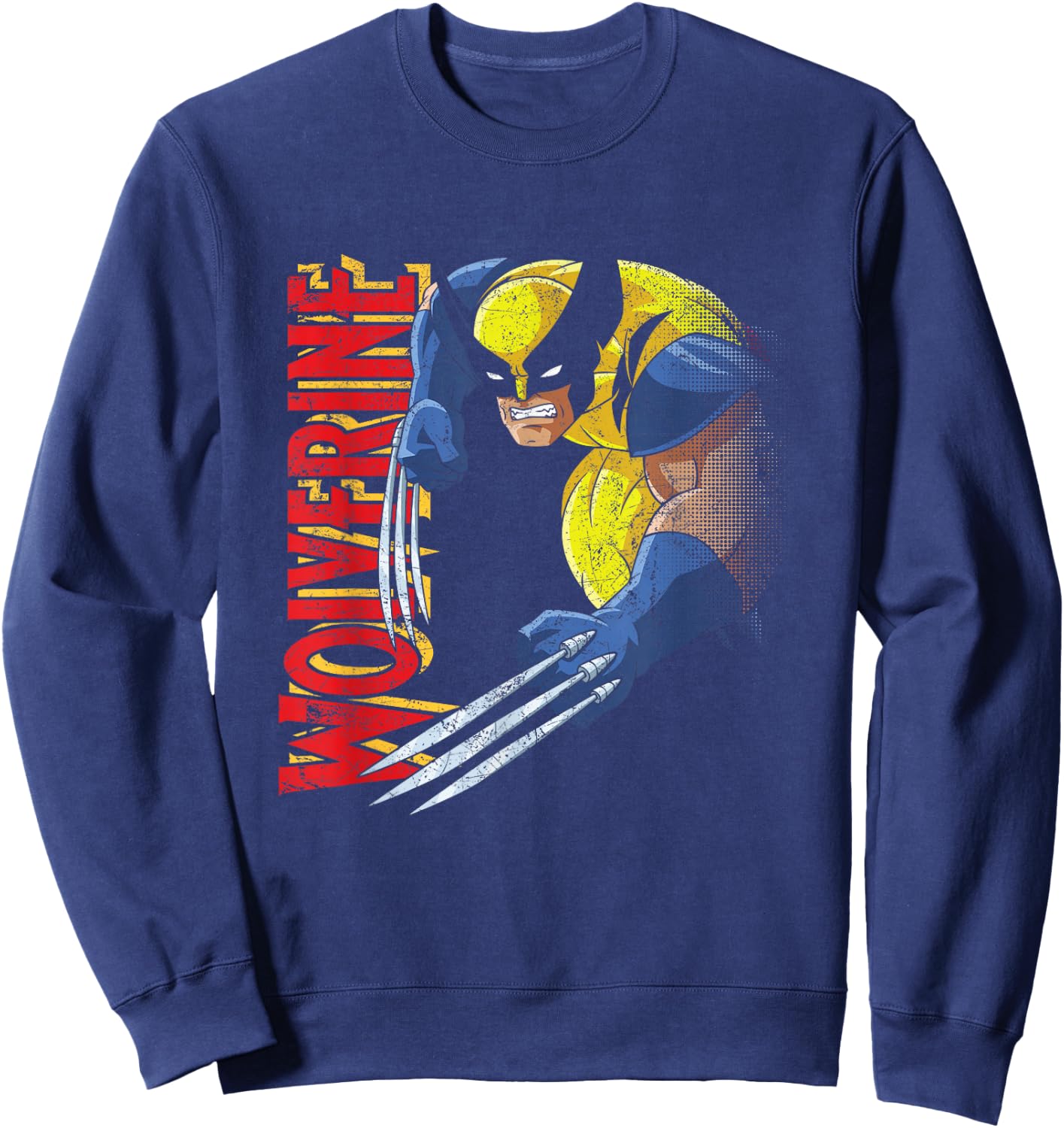 Marvel X-Men Wolverine 90s Animated Series Sweatshirt - Sweatshirt | Navy