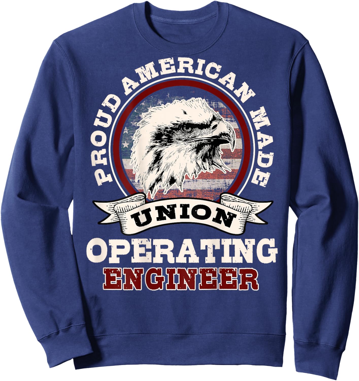 Operating Engineers Design On Back Of Clothing Sweatshirt - Sweatshirt | Navy