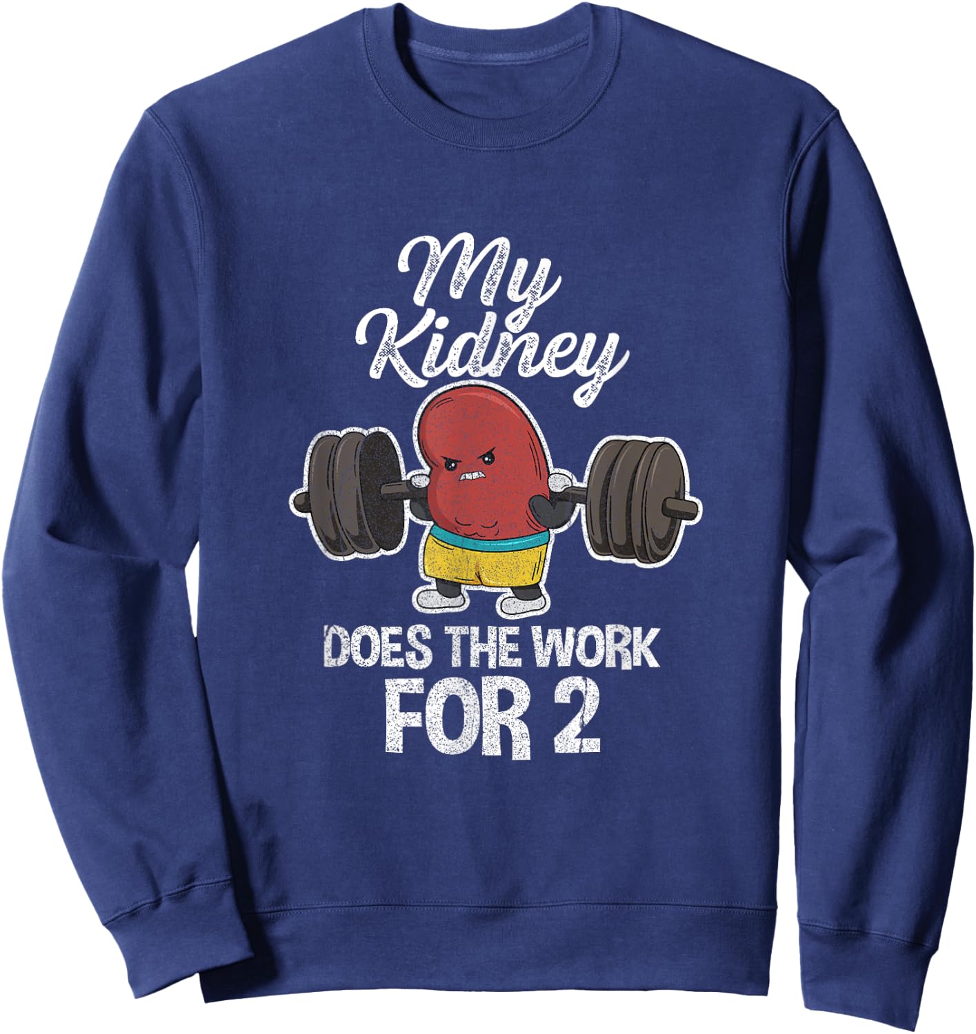 Organ Donation Design for a Kidney Donor ,Black,Small Sweatshirt - Sweatshirt | Navy