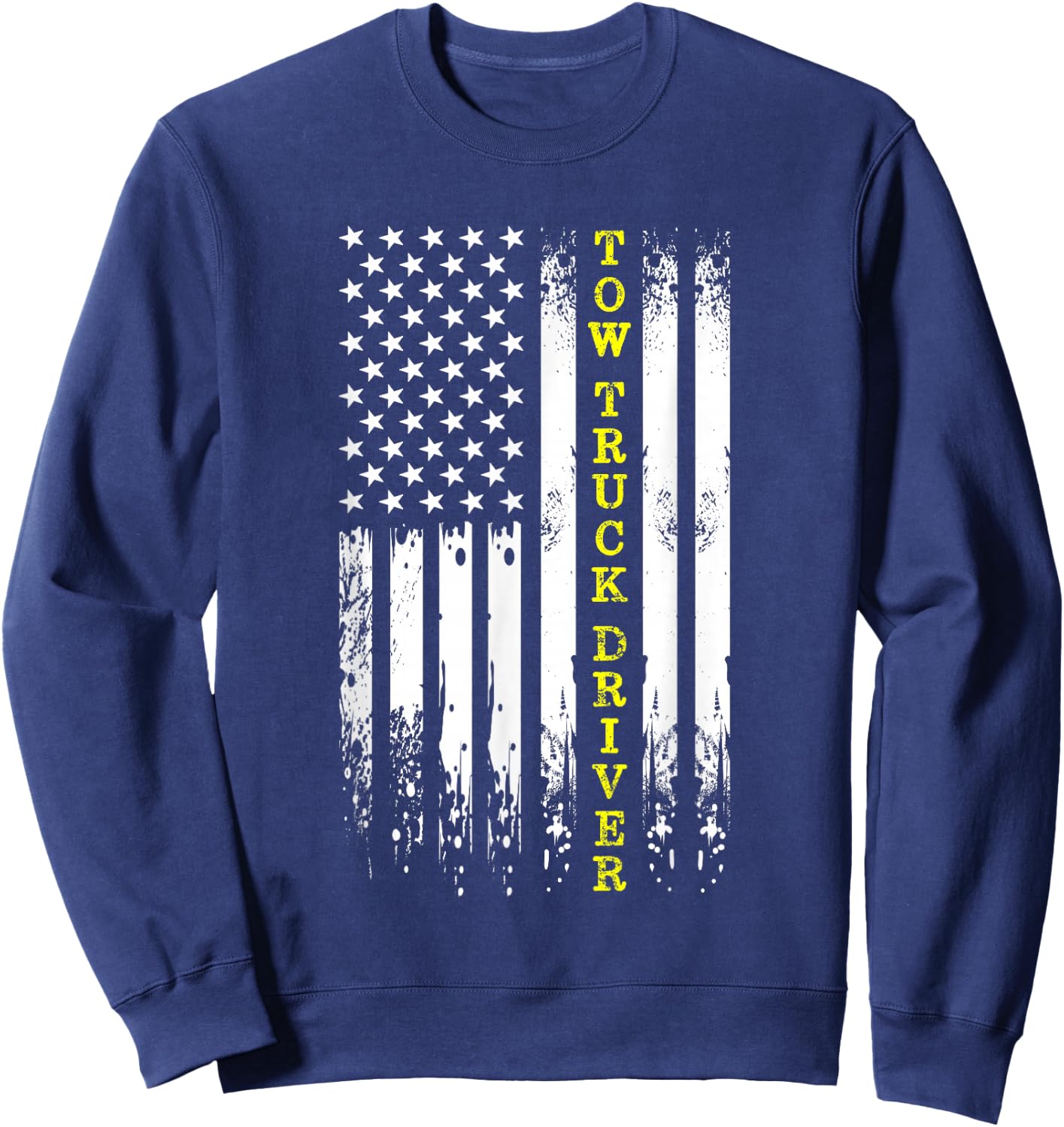 Tow Truck Operator Thin Yellow Line Wrecker Tow Truck Driver Sweatshirt - Sweatshirt | Navy