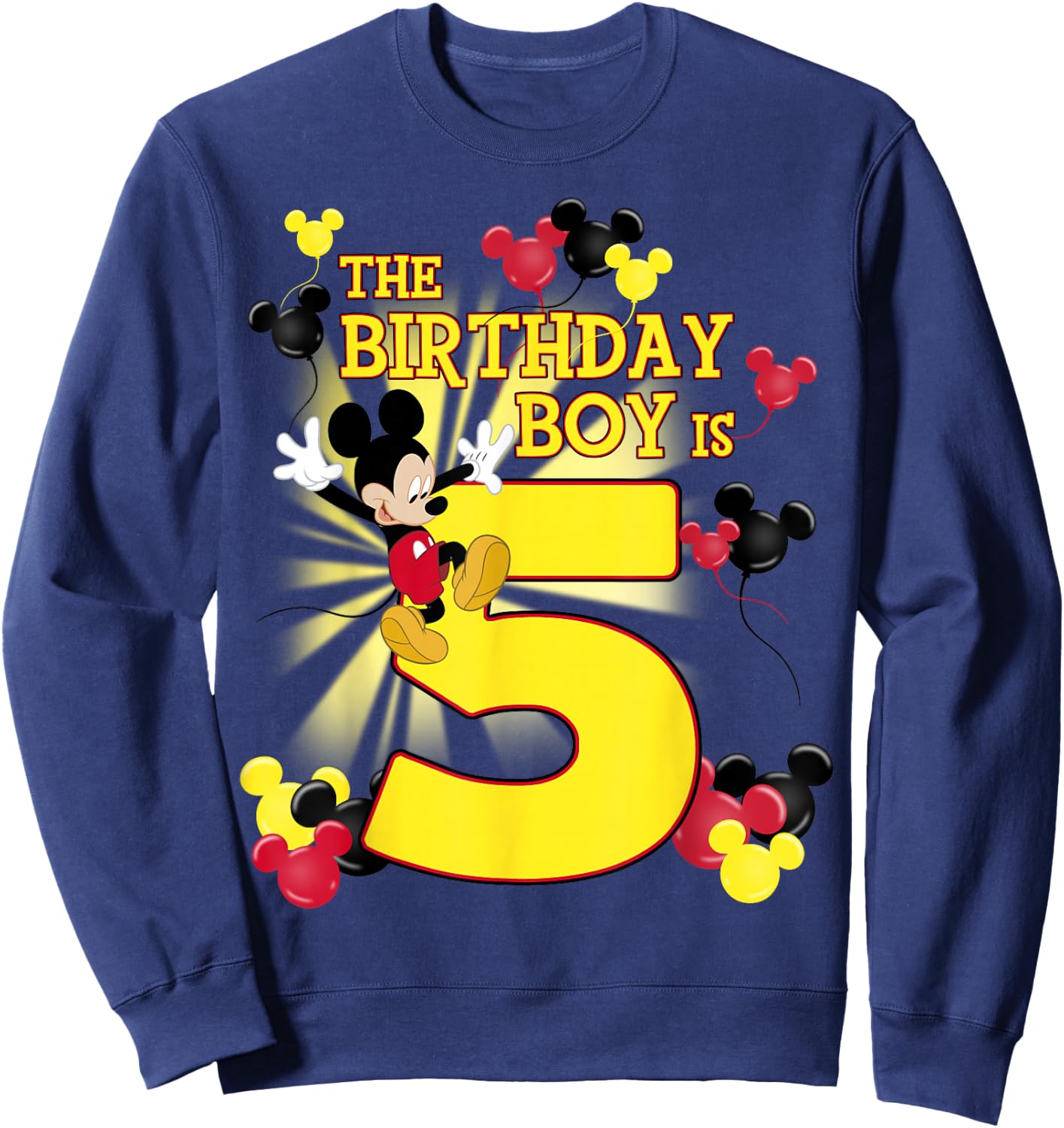 Disney Mickey And Friends Mickey 5th Birthday Boy Sweatshirt - Sweatshirt | Navy