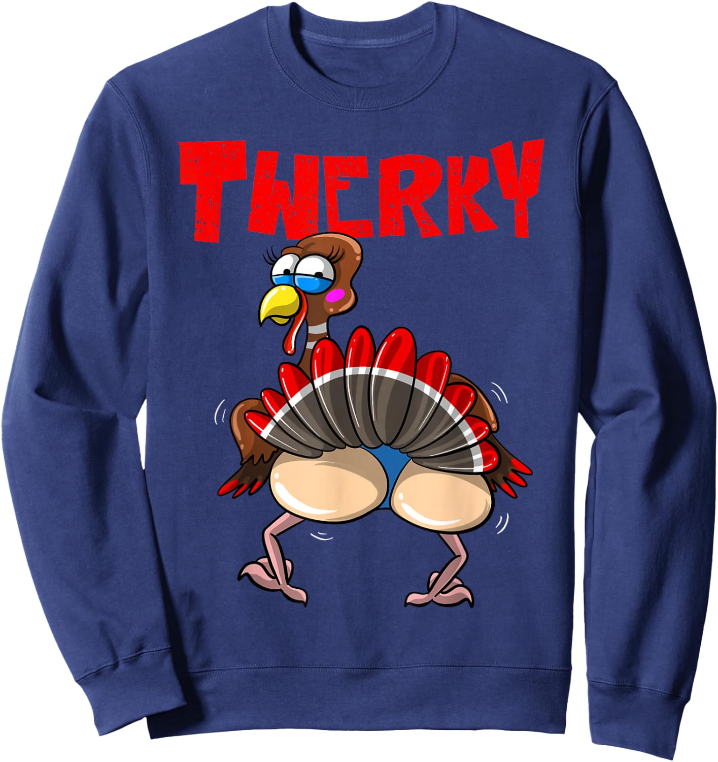 Funny Twerky Dance Cute Love Twerk Dancing Thanksgiving Gift Sweatshirt - Sweatshirt | Navy