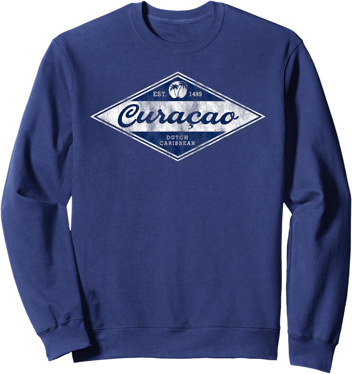 Vintage Curacao Souvenir Retro Curaçao Vacation Sweatshirt - Sweatshirt | Navy