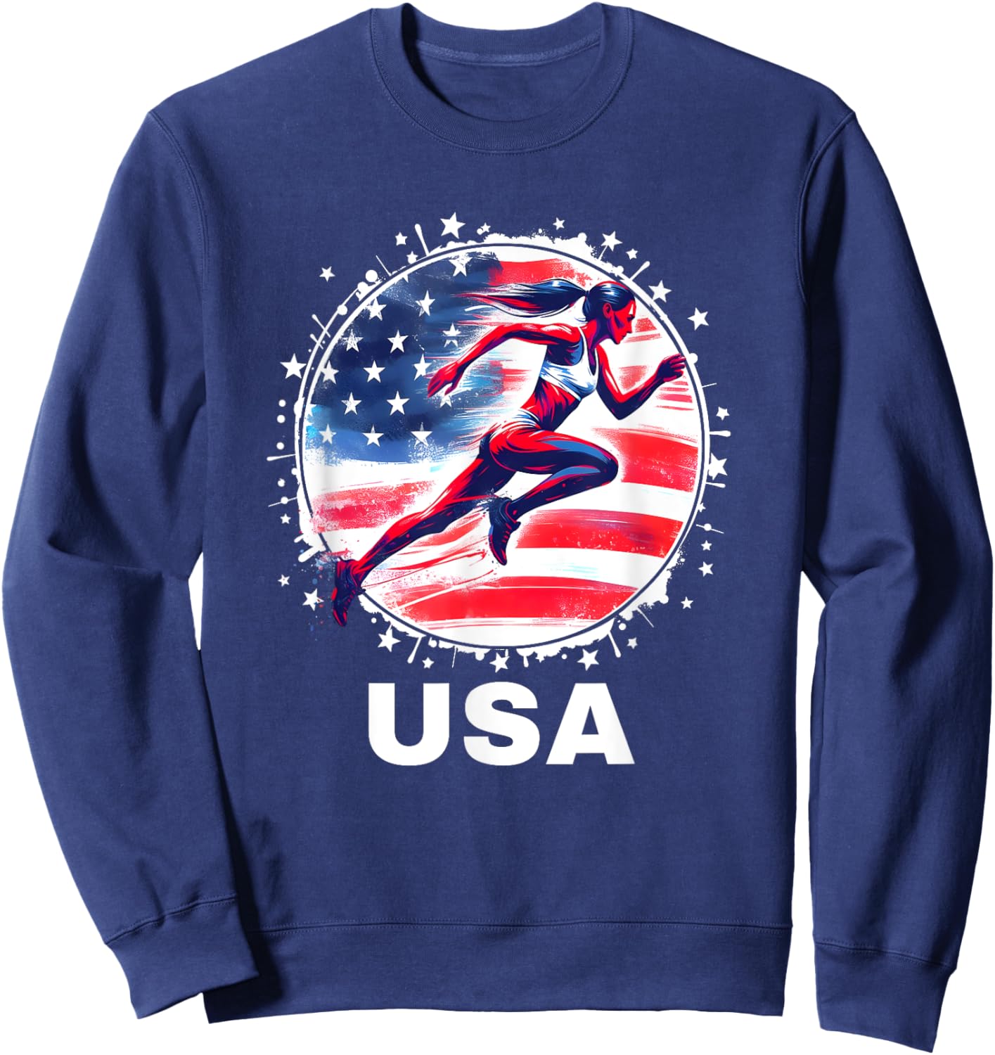 Track and Field USA Team Men Women Kids Track Apparel USA Sweatshirt - Sweatshirt | Navy