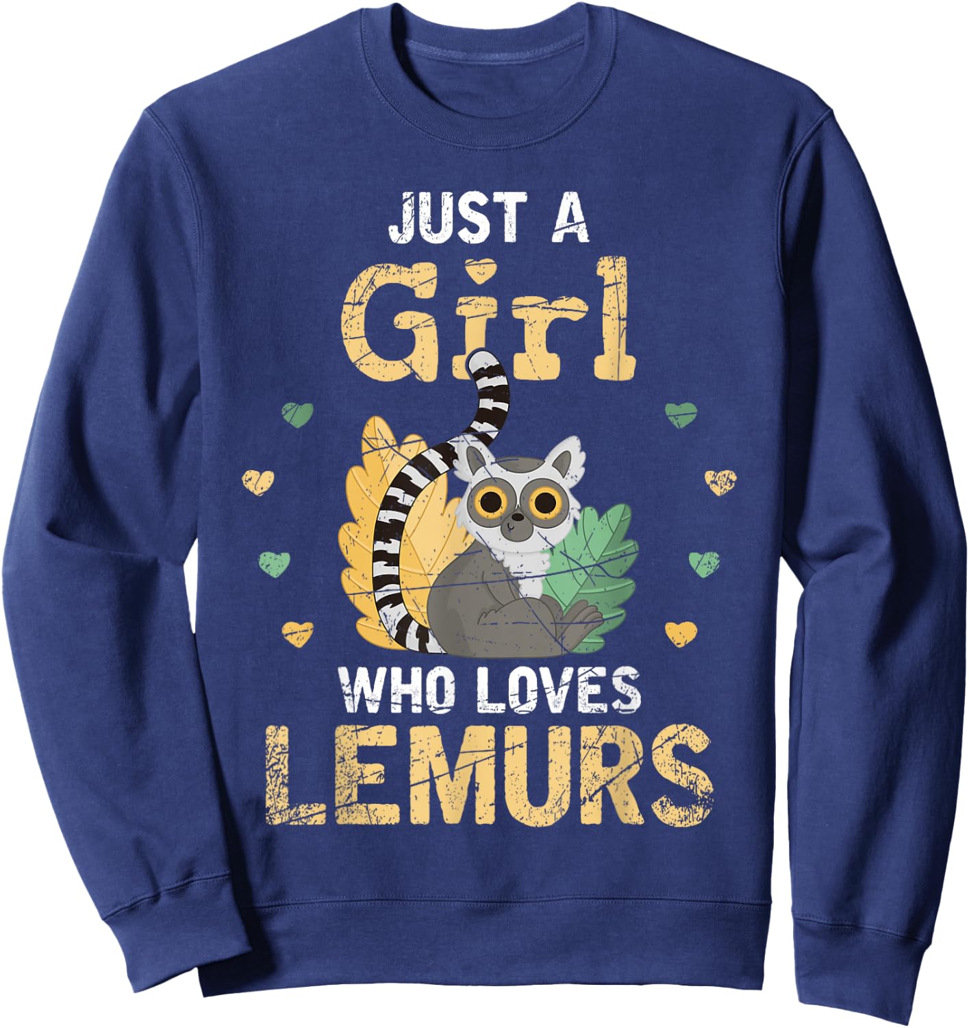 Madagascar Island Zoo Keeper Women Gift Lemur Sweatshirt - Sweatshirt | Navy