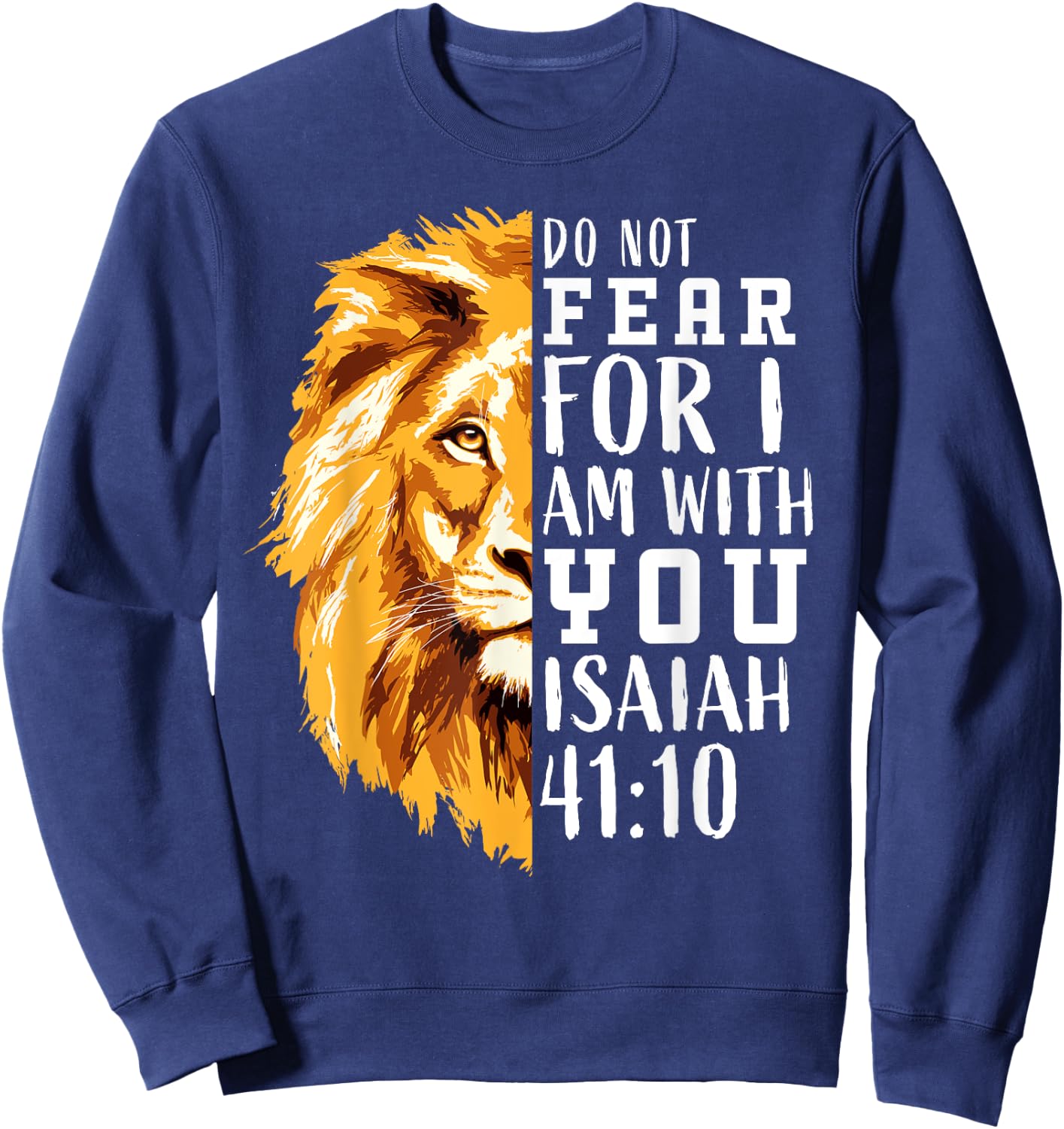 Lion of Judah Christian Shirts Gift Kids Bible Verse Sweatshirt - Sweatshirt | Navy