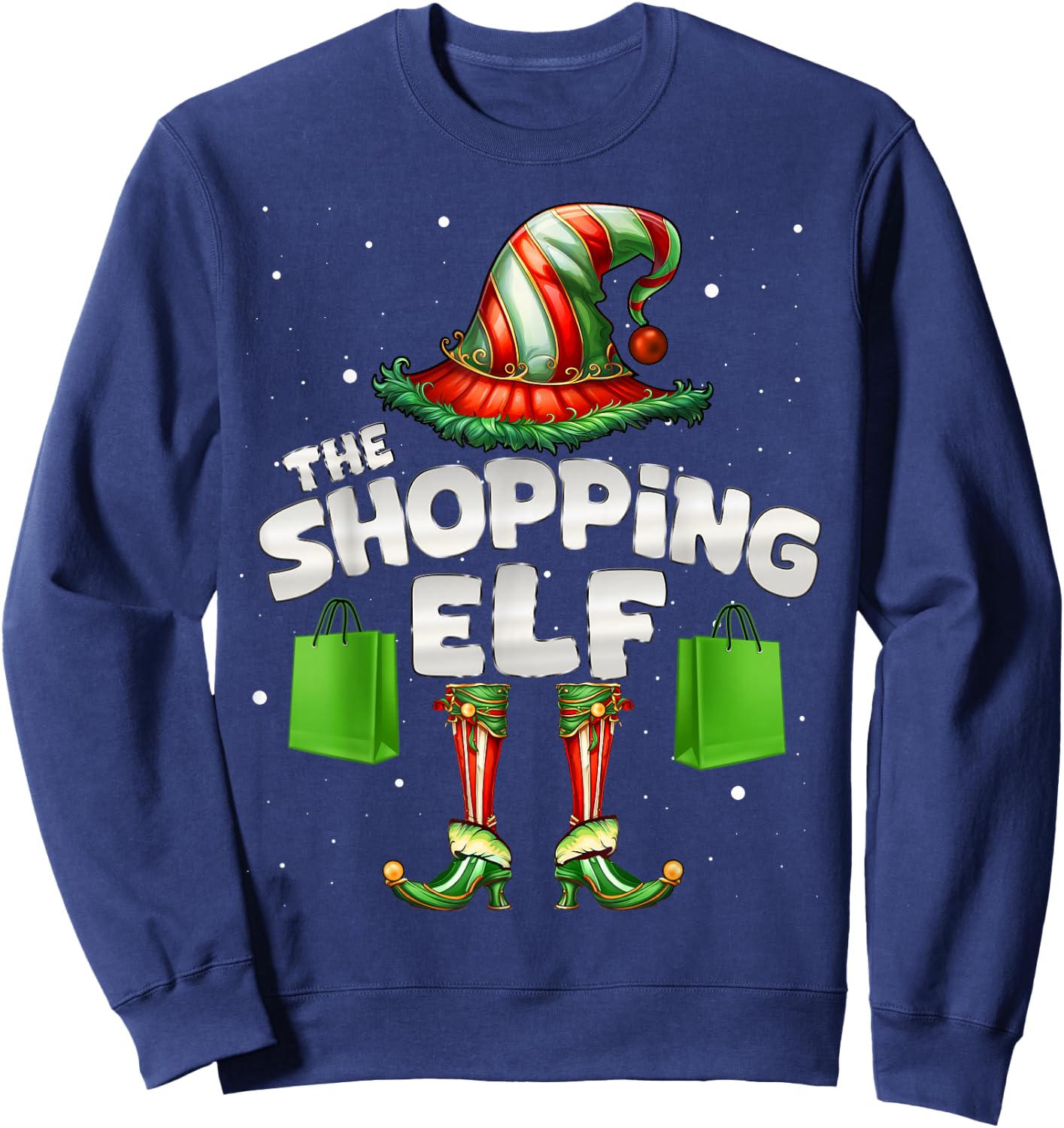 I'm The Shopping Elf Family Matching Group Christmas Sweatshirt - Sweatshirt | Navy