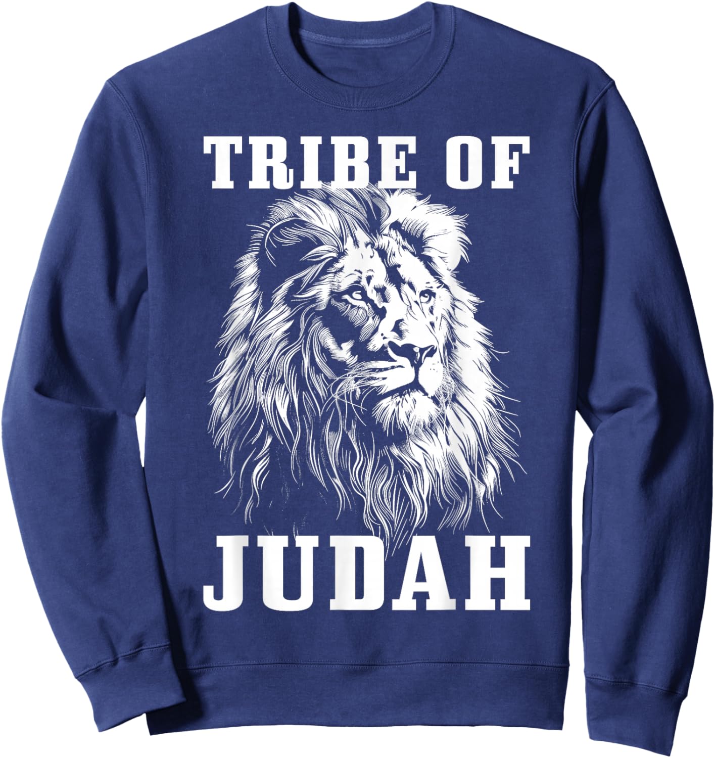 Lion of Judah Tribe Hebrew Israelite Christian Jewish Sweatshirt - Sweatshirt | Navy