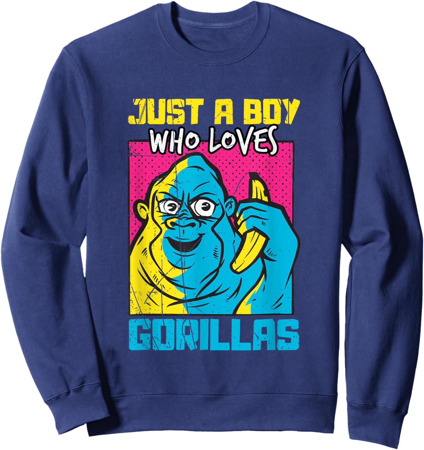 Just A Boy Who Loves Gorillas Sweatshirt - Sweatshirt | Navy
